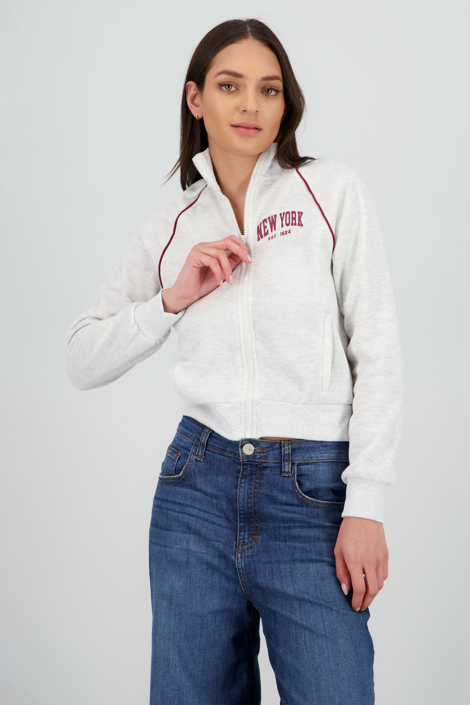 Sudadera estampada GRIS COMBO