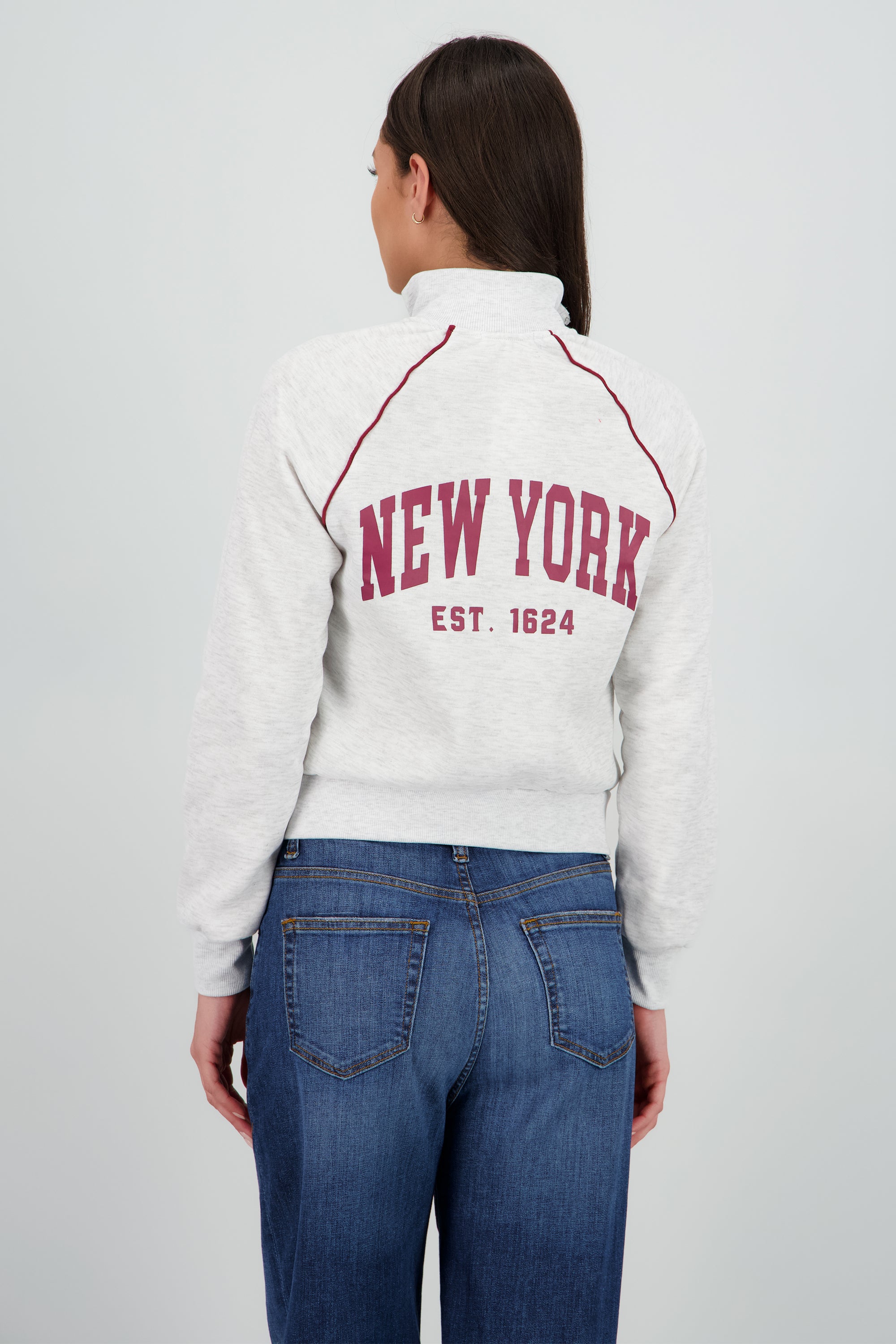 Sudadera estampada GRIS COMBO