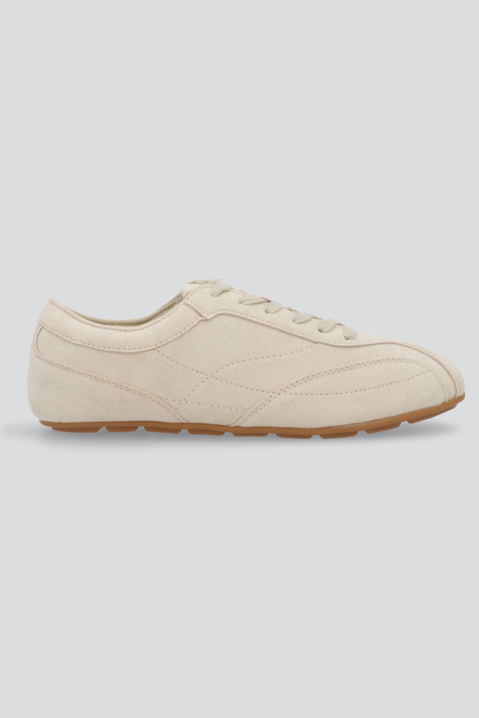 Tenis silueta retro cortes TAUPE