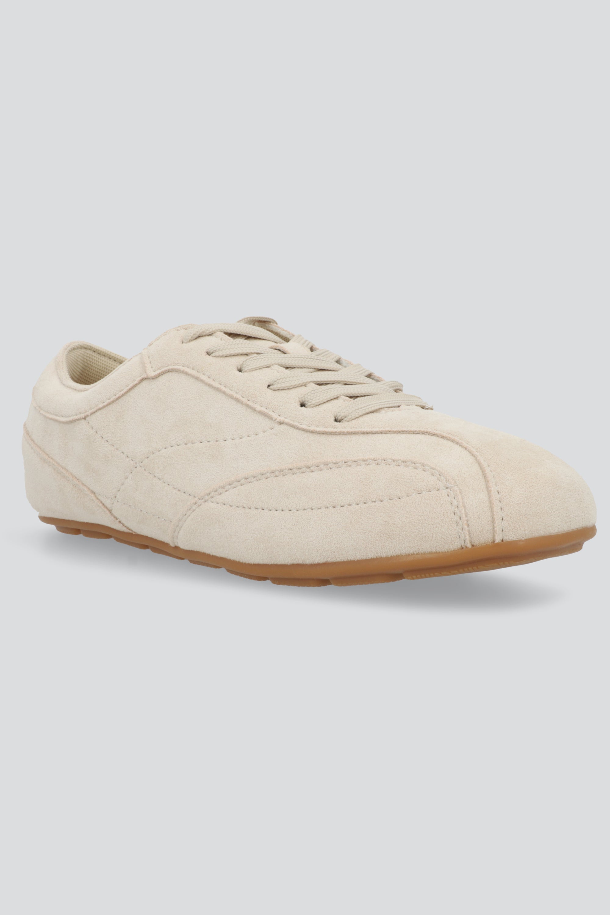 Tenis silueta retro cortes TAUPE