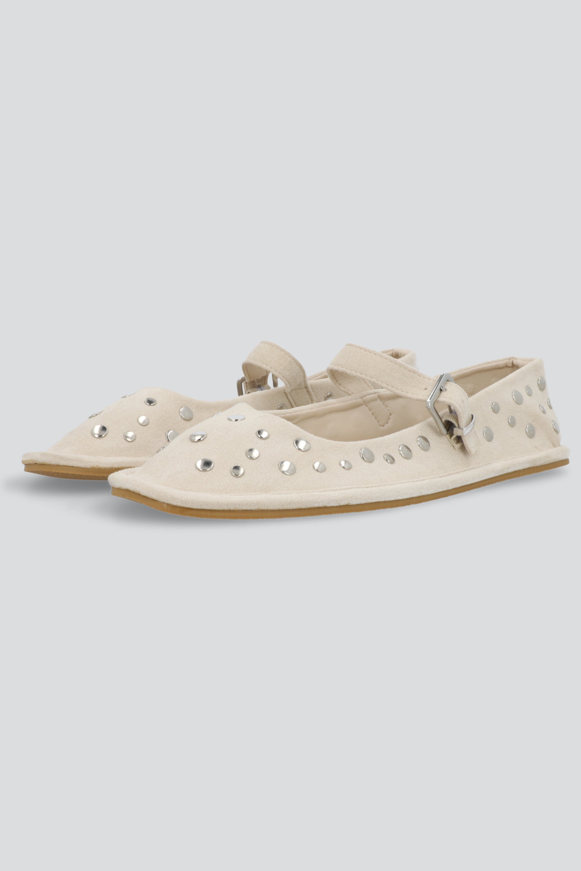 Flat mary jane suave studs BEIGE