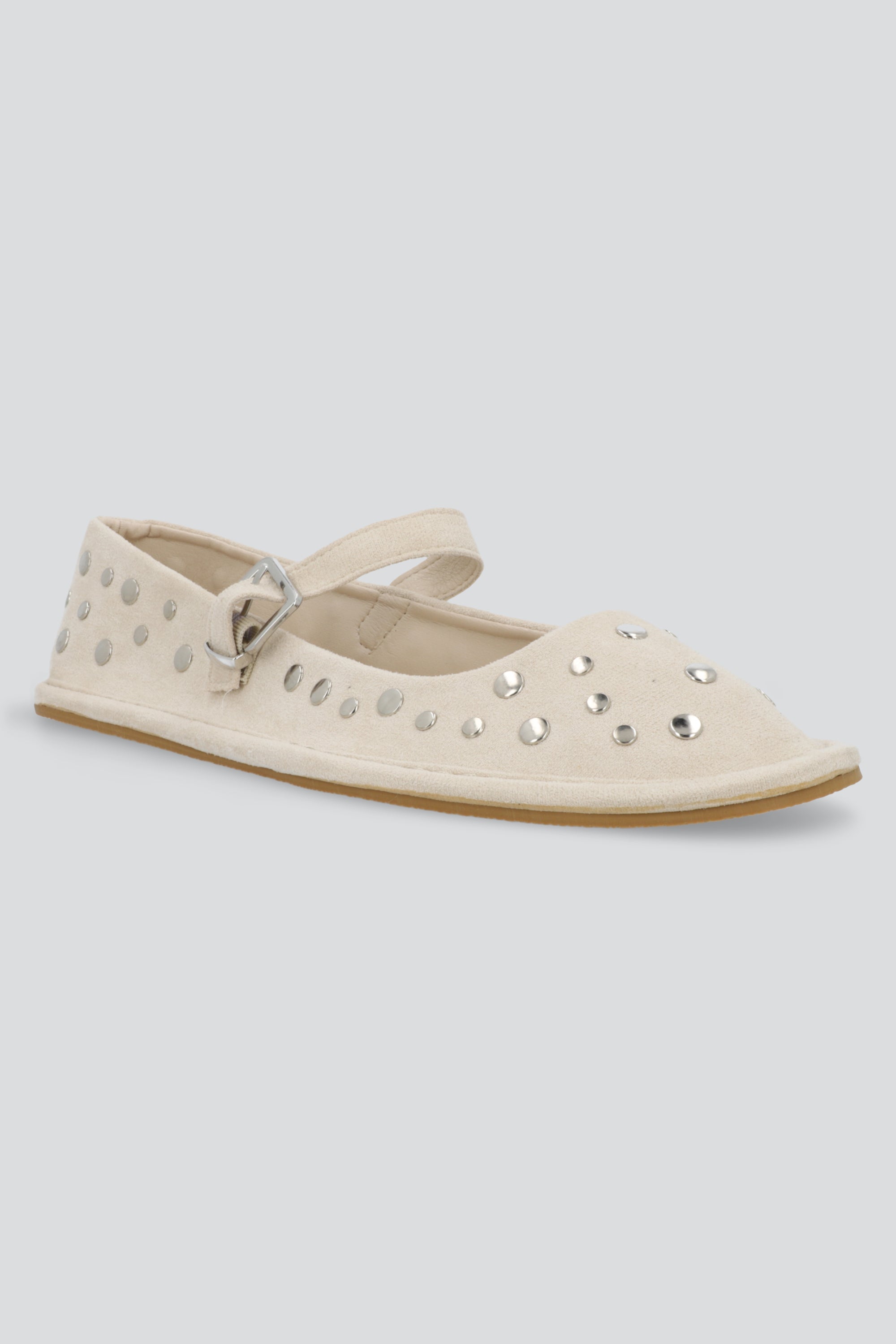Flat mary jane suave studs BEIGE