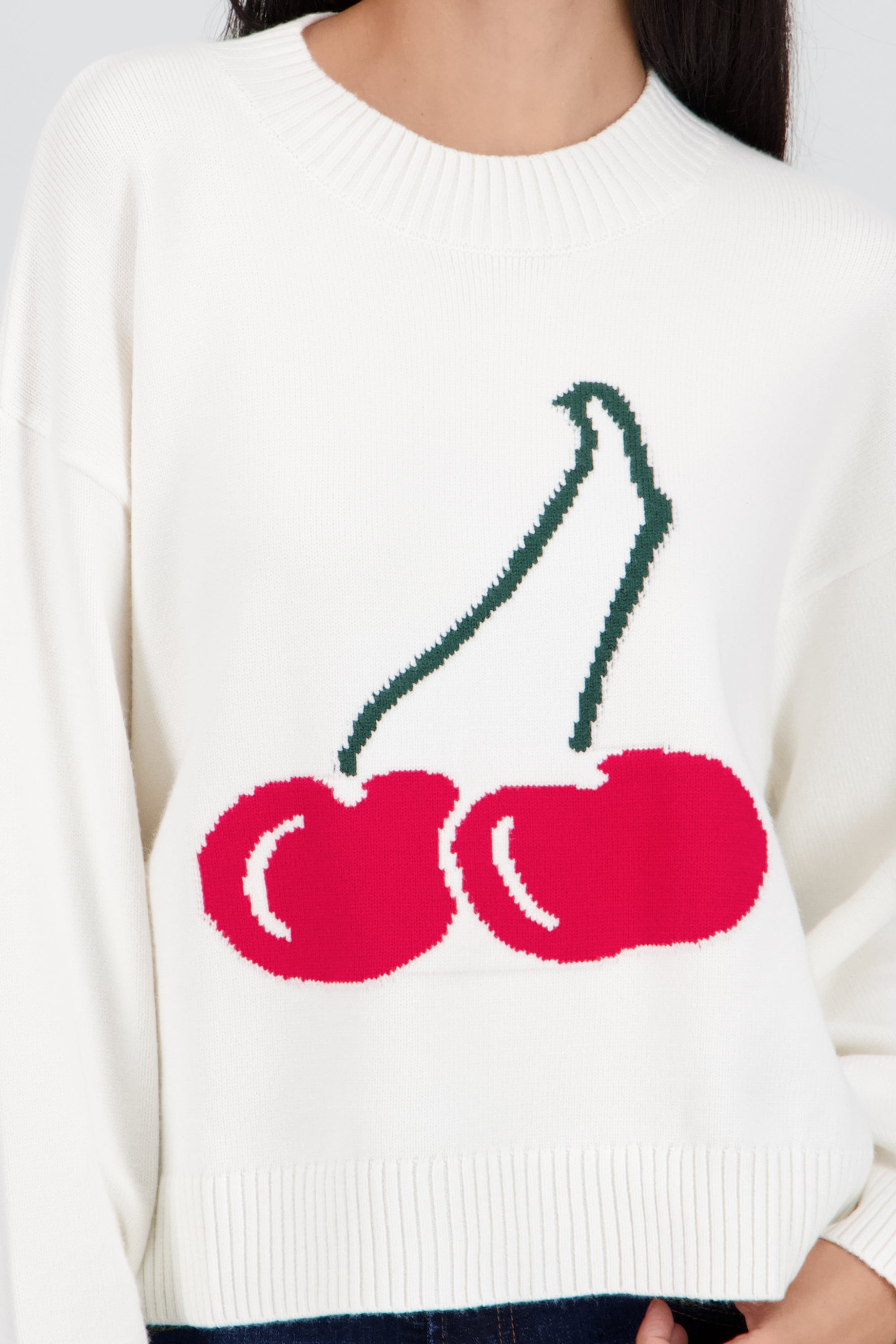 Sueter corto cereza CREMA