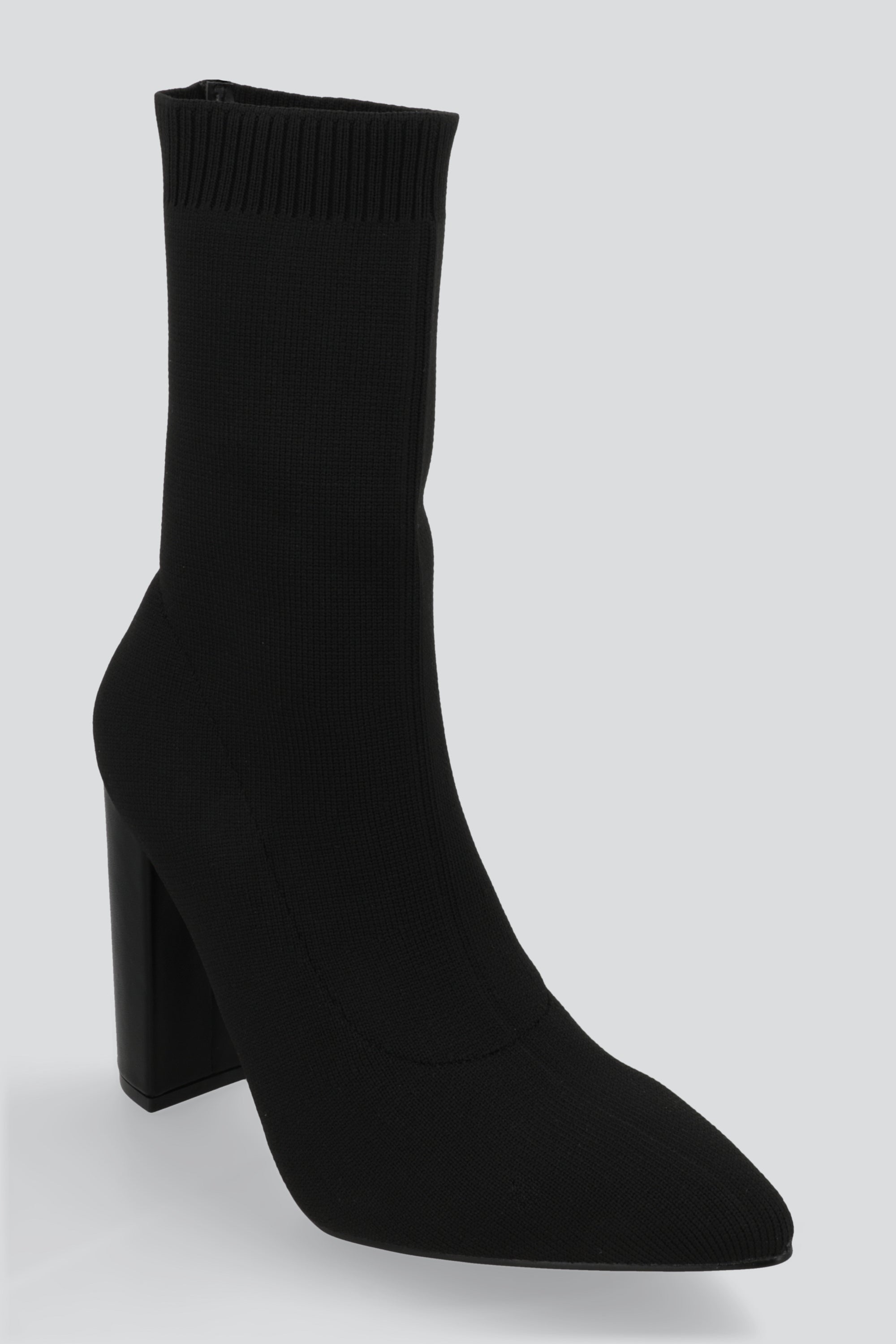 Botin midi puntal tejido NEGRO