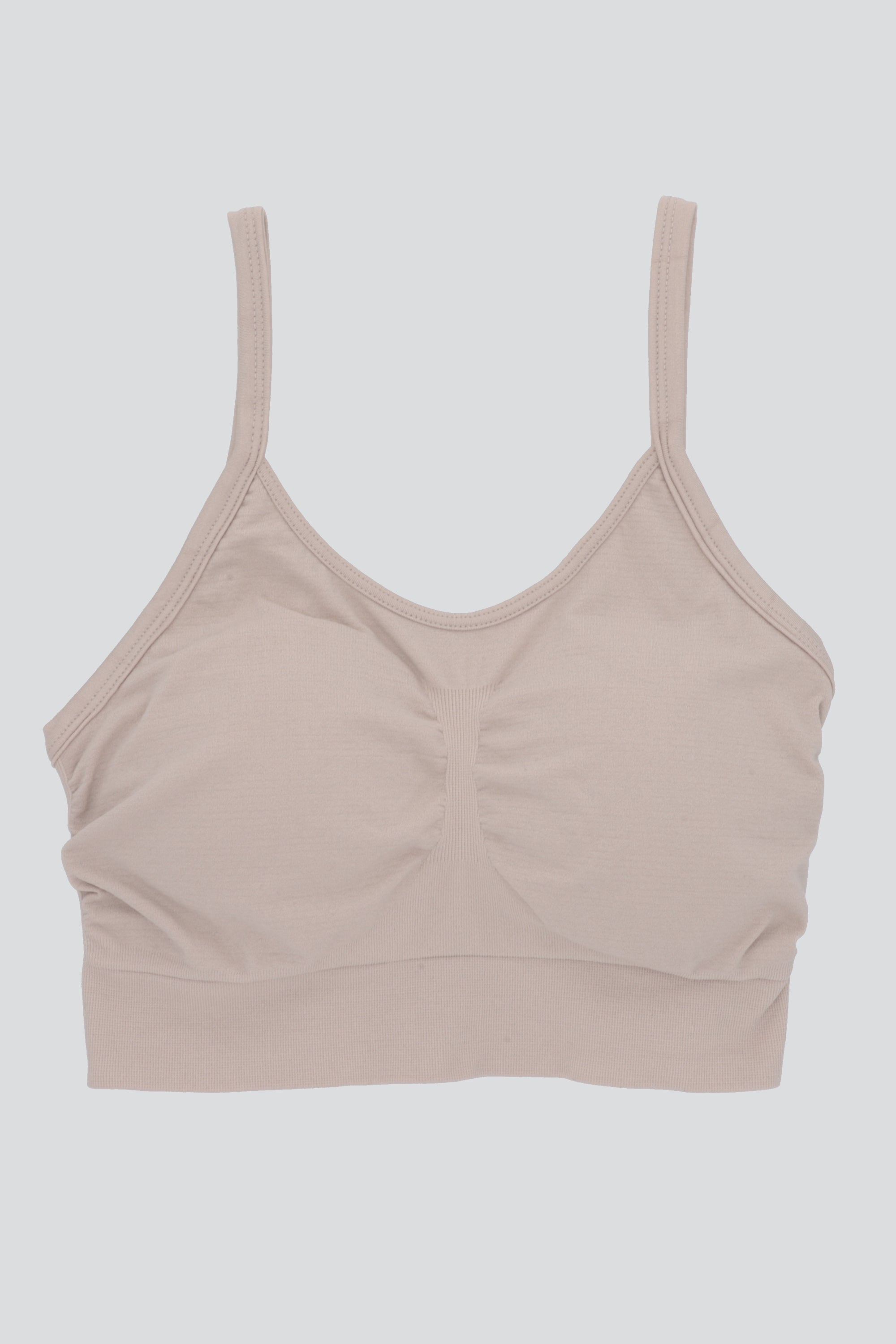 Bralette copas fruncido BEIGE