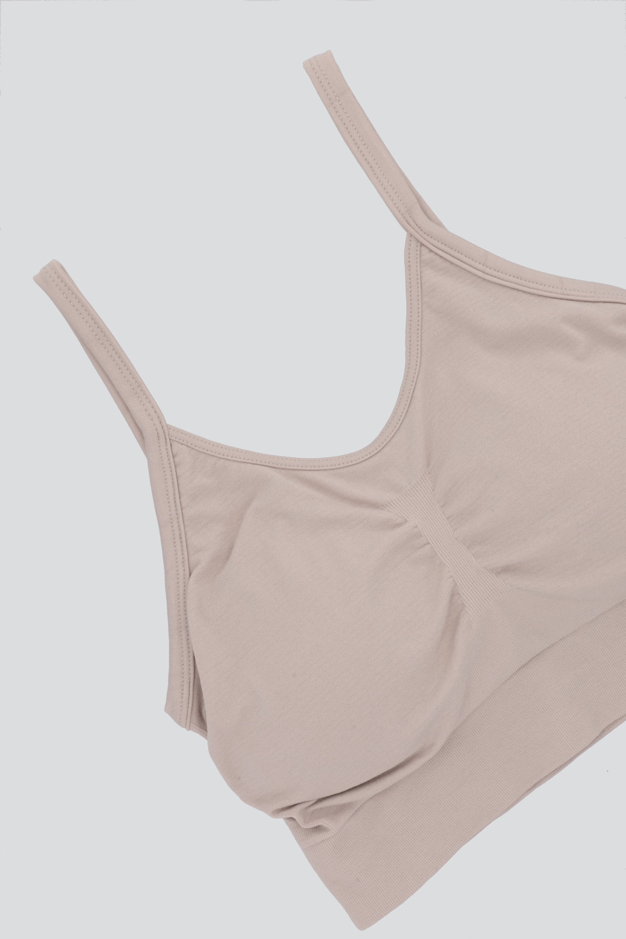 Bralette copas fruncido BEIGE