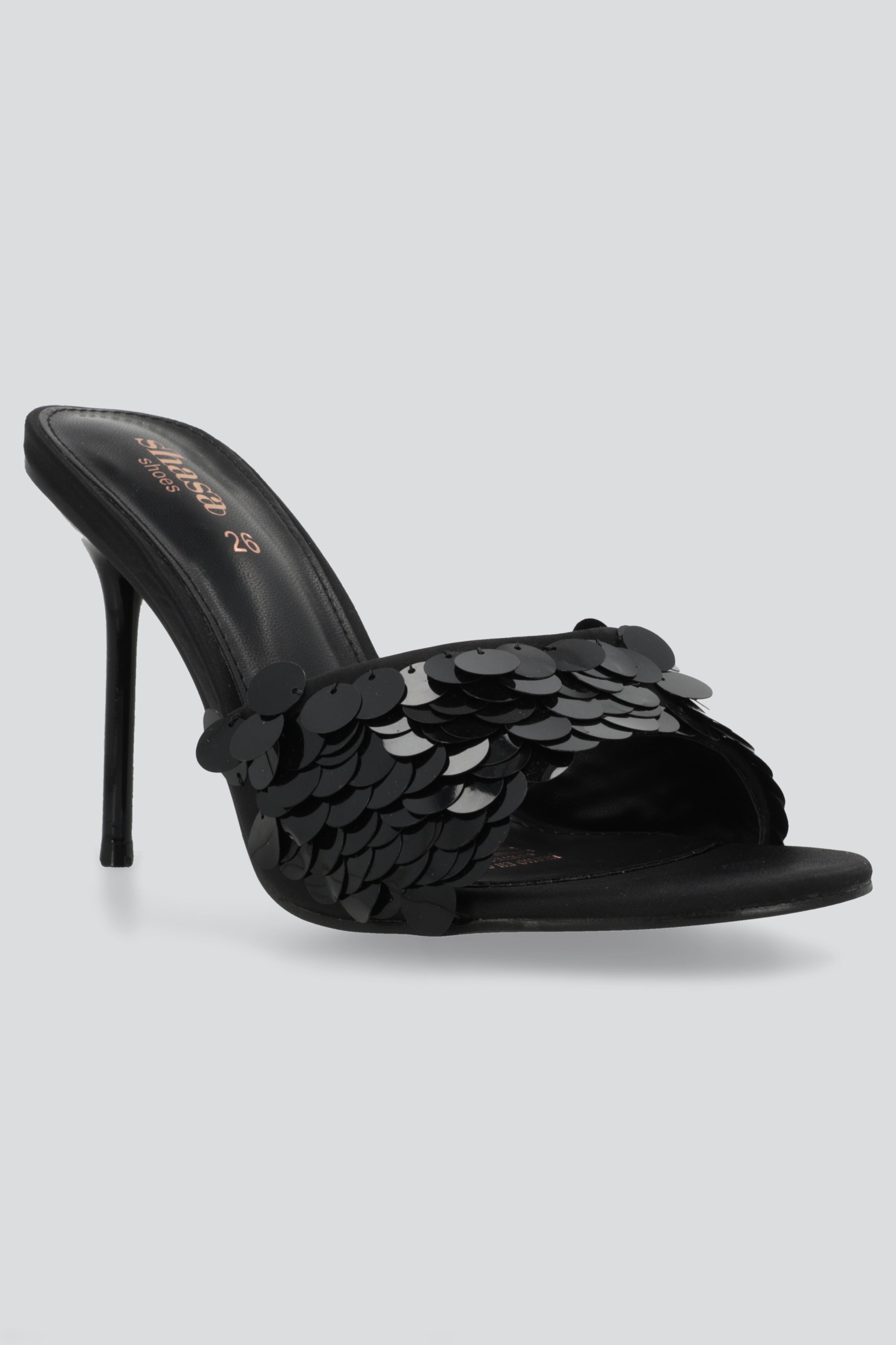 Tacon mula lentejuelas NEGRO