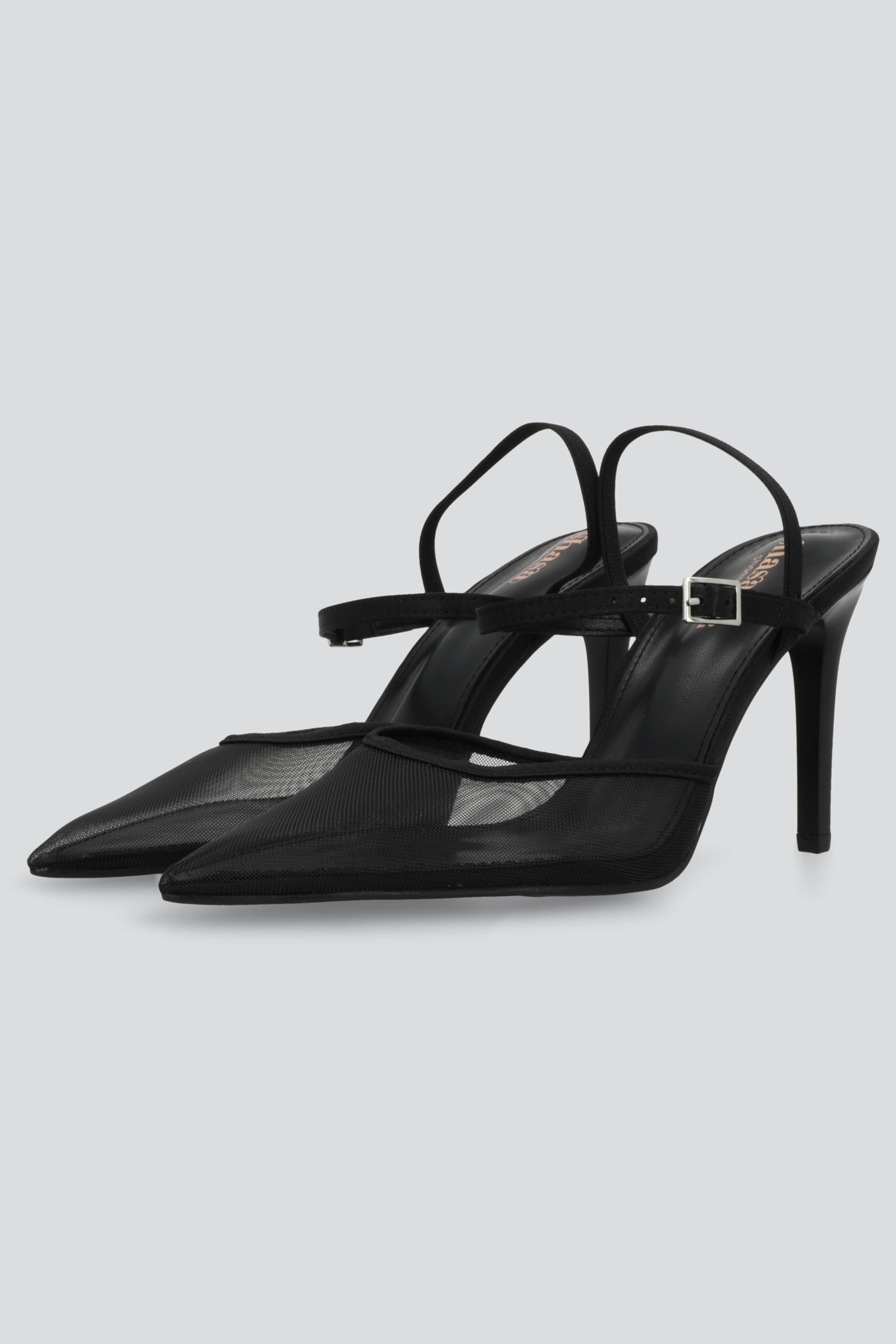 Tacon pointy alto red NEGRO