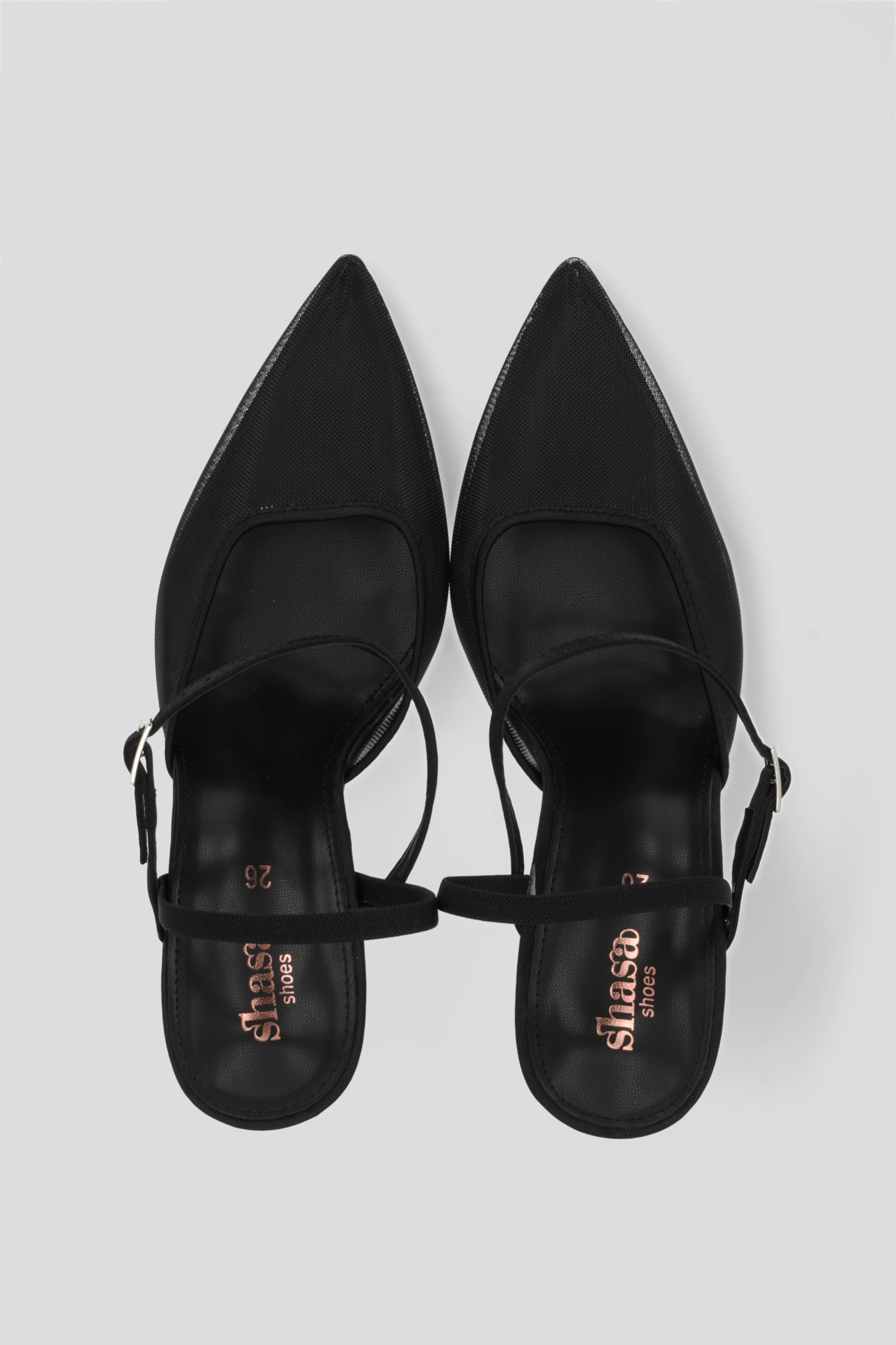 Tacon pointy alto red NEGRO