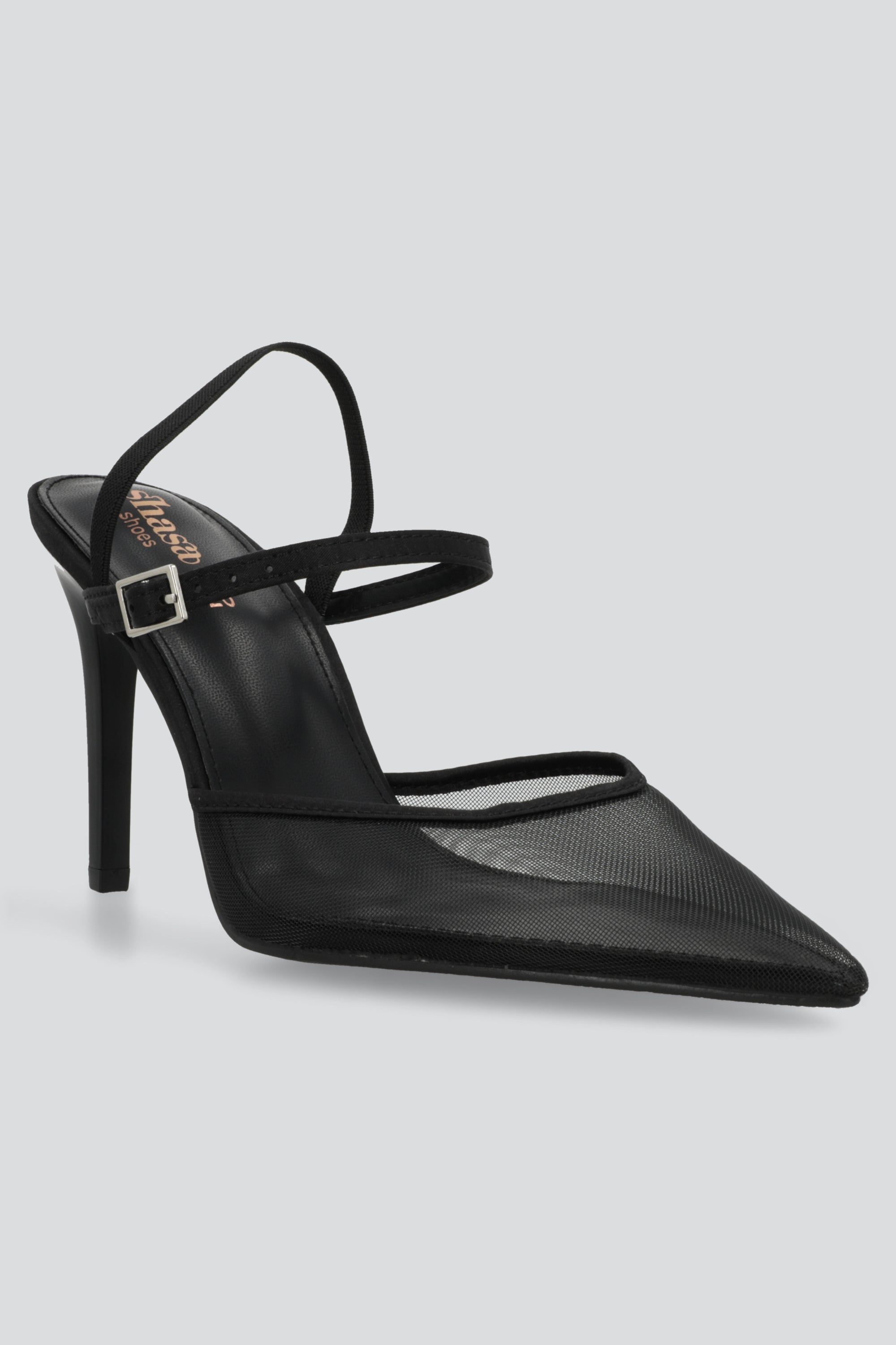 Tacon pointy alto red NEGRO