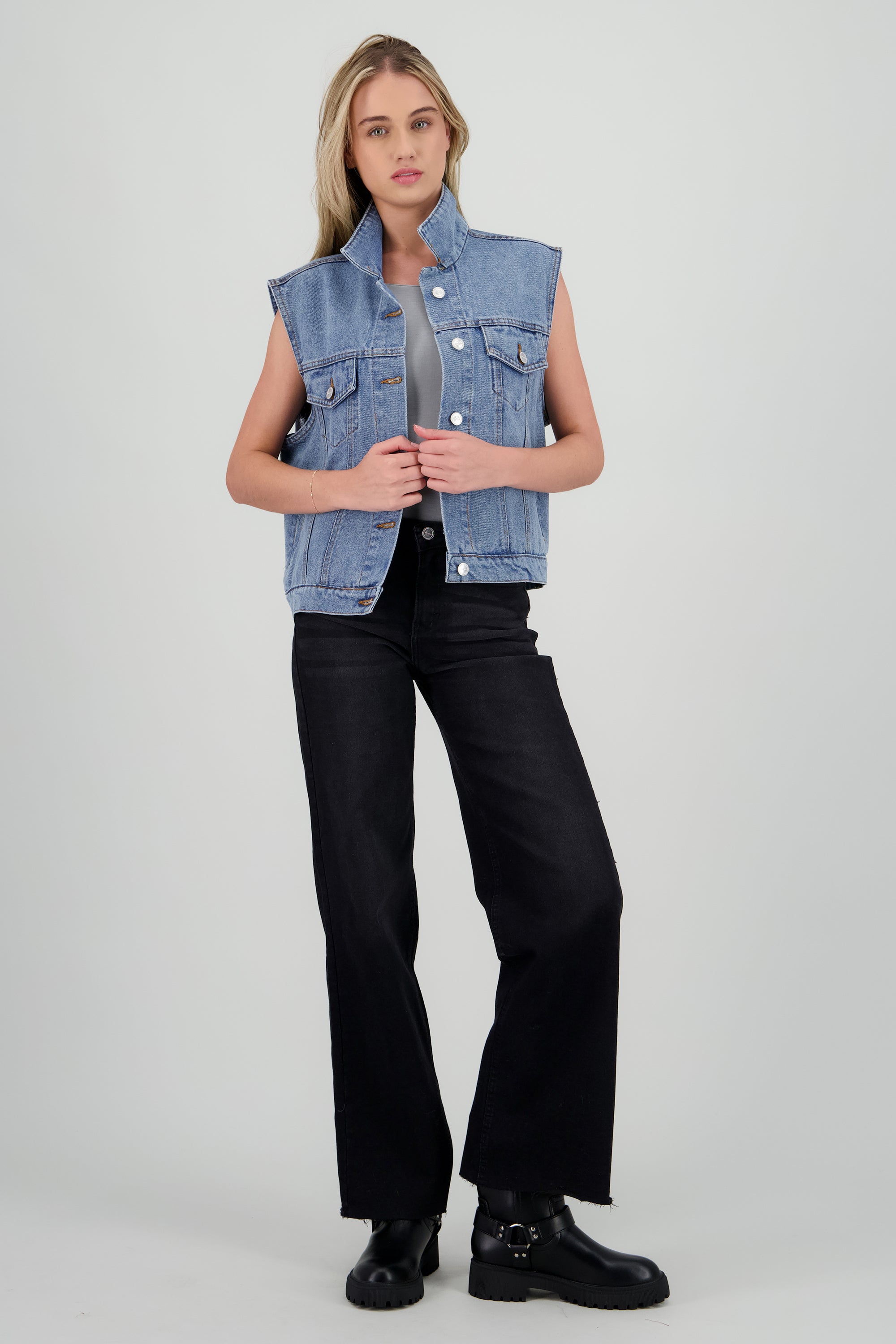 Bota motera midi NEGRO