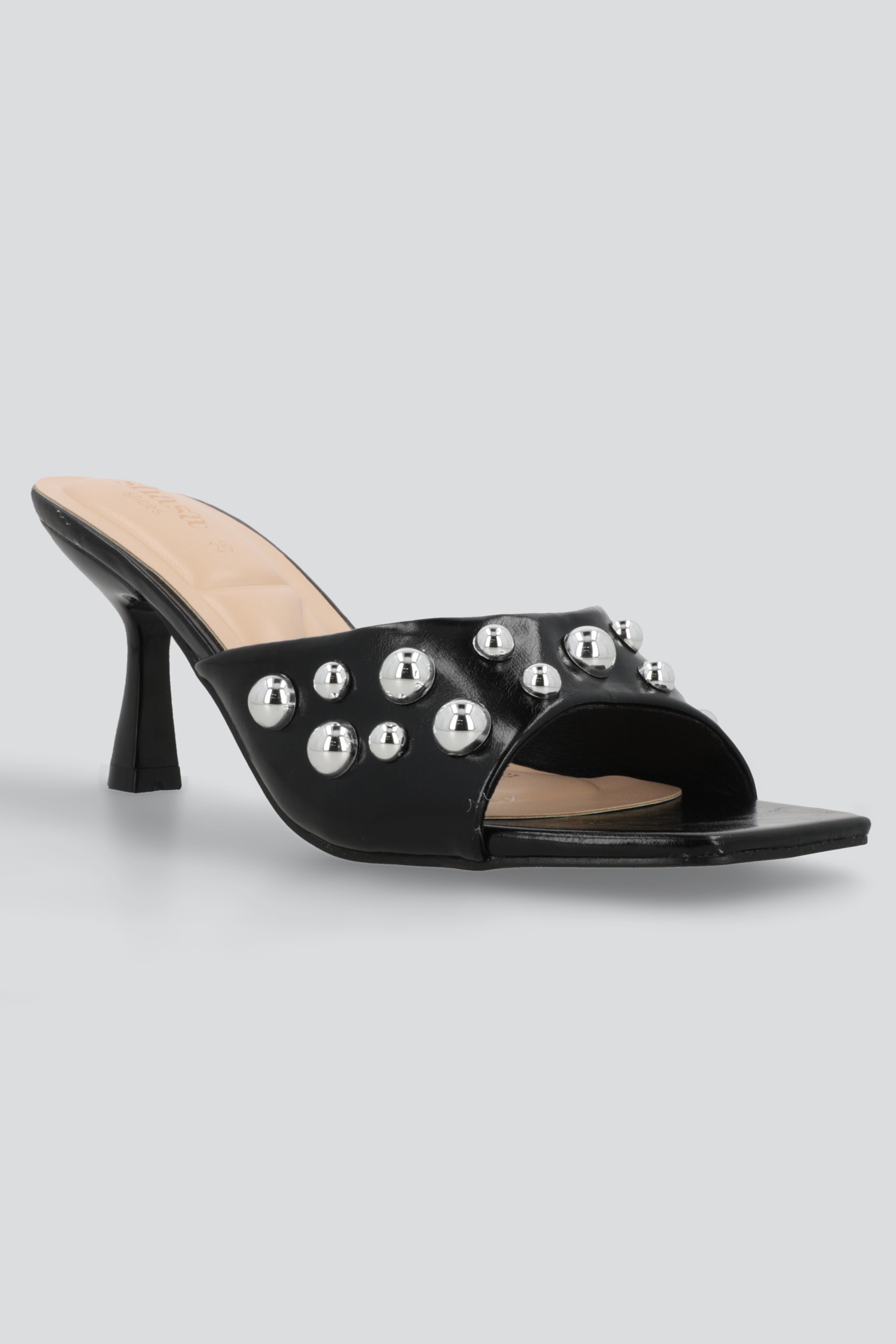 Tacon pepe toe studs 3D NEGRO