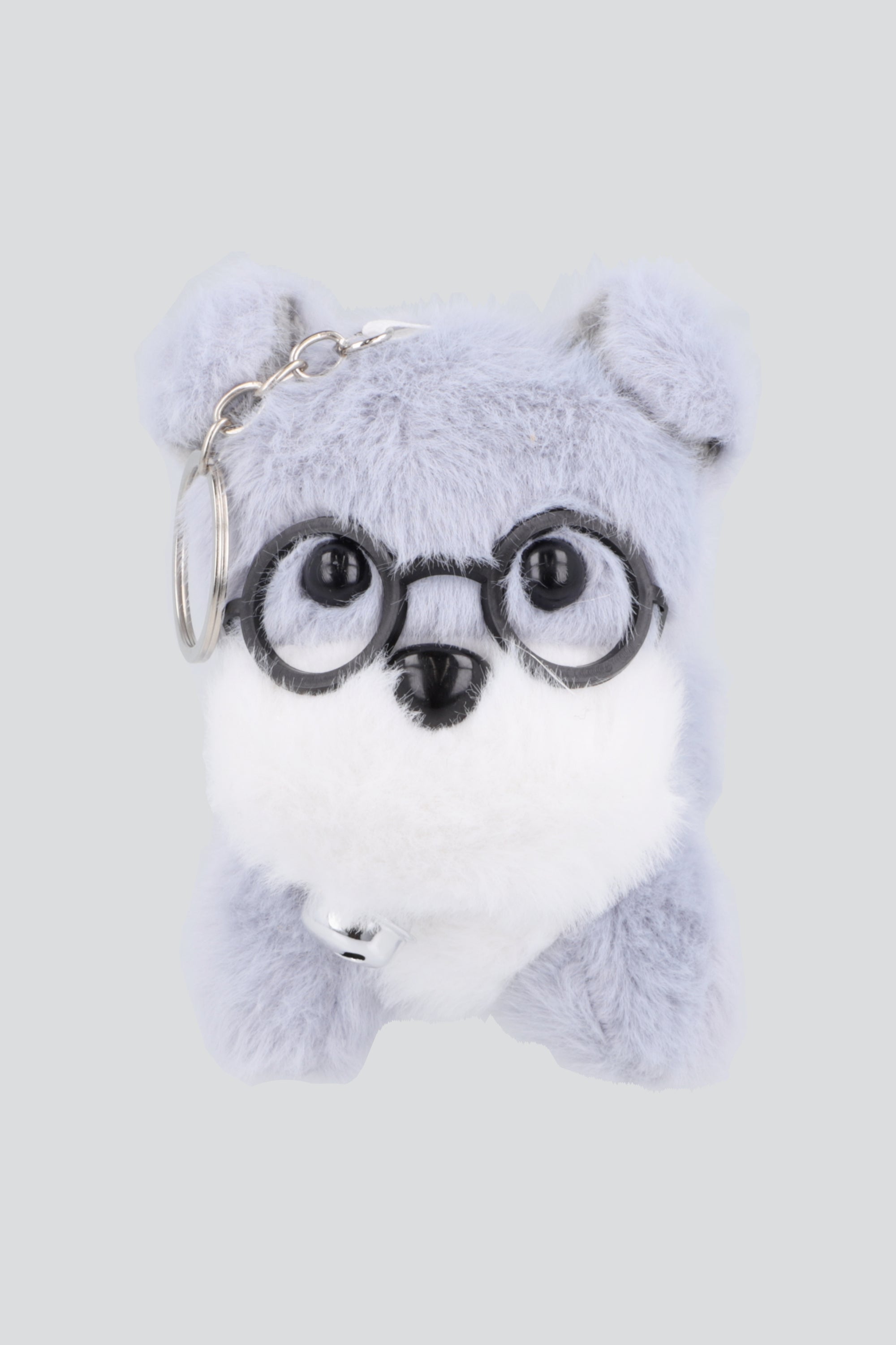 Llavero perrito lentes cascabel GRIS