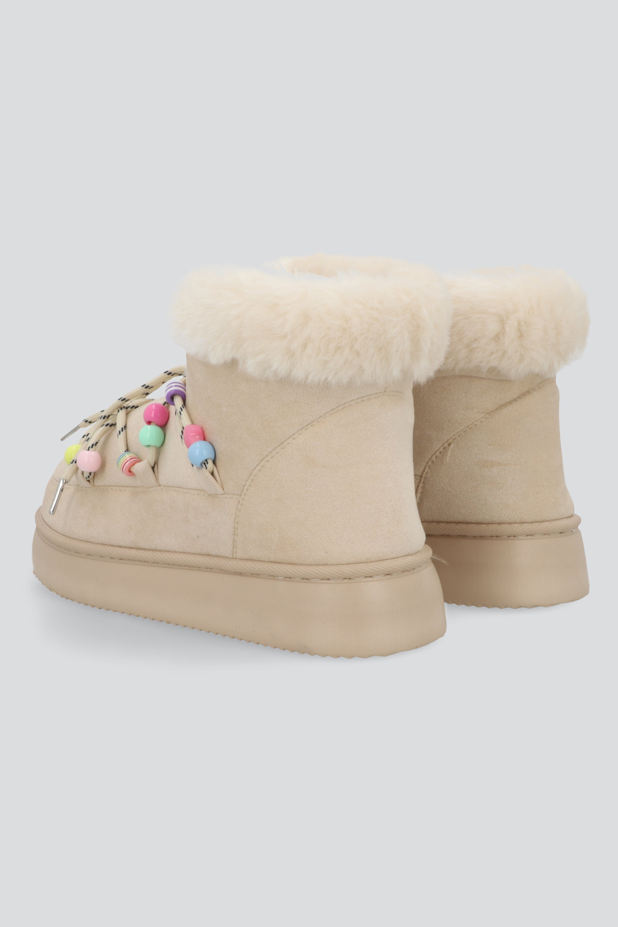 Bota invierno sherpa charms BEIGE