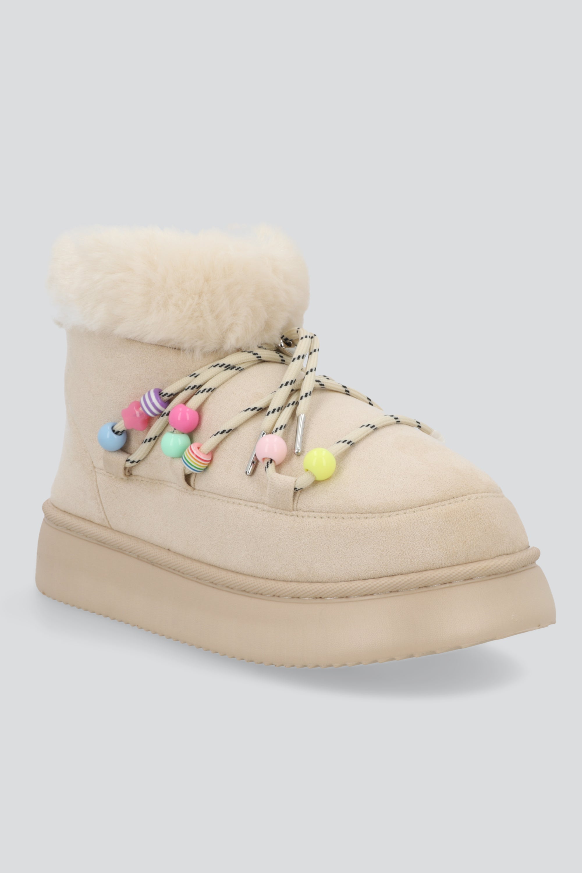 Bota invierno sherpa charms BEIGE