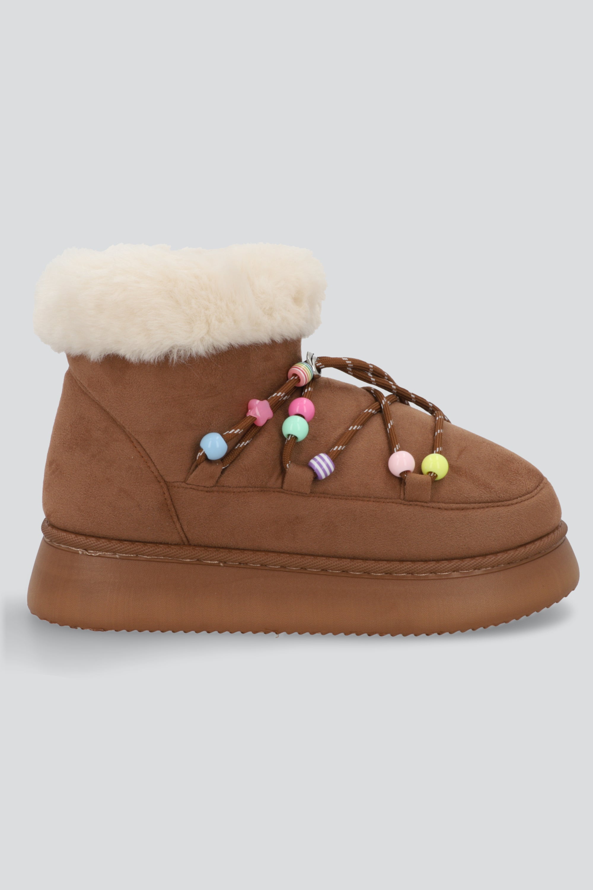 Bota invierno sherpa charms CAMELLO