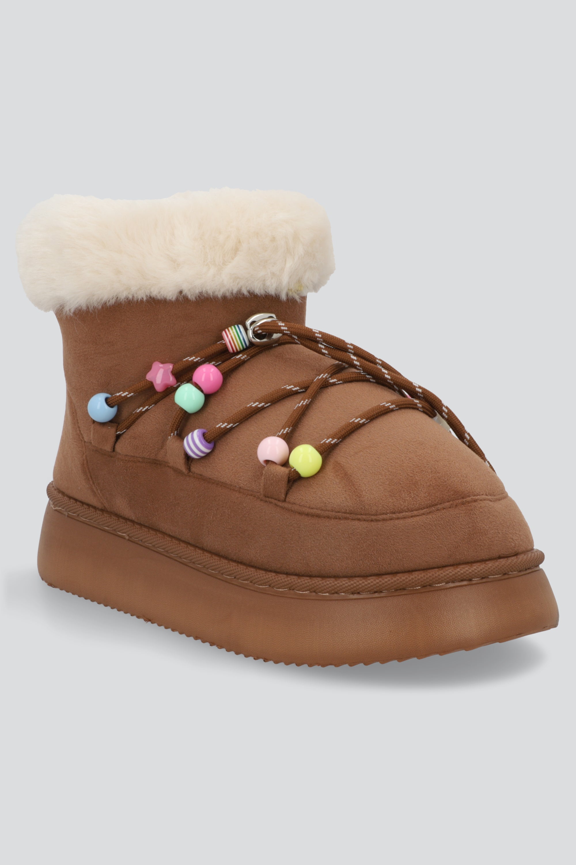 Bota invierno sherpa charms CAMELLO