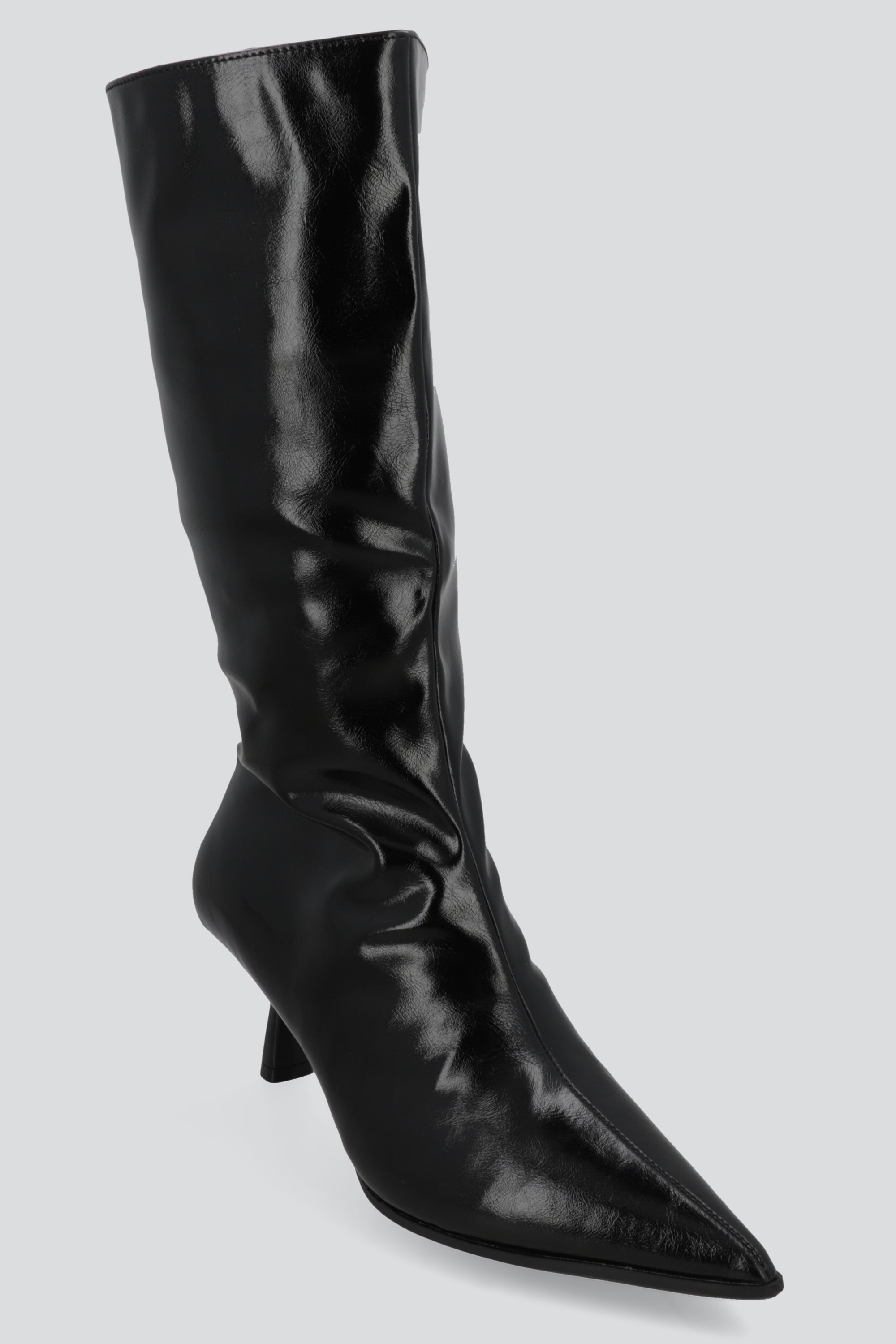 Bota alta pointy tacon puntal NEGRO
