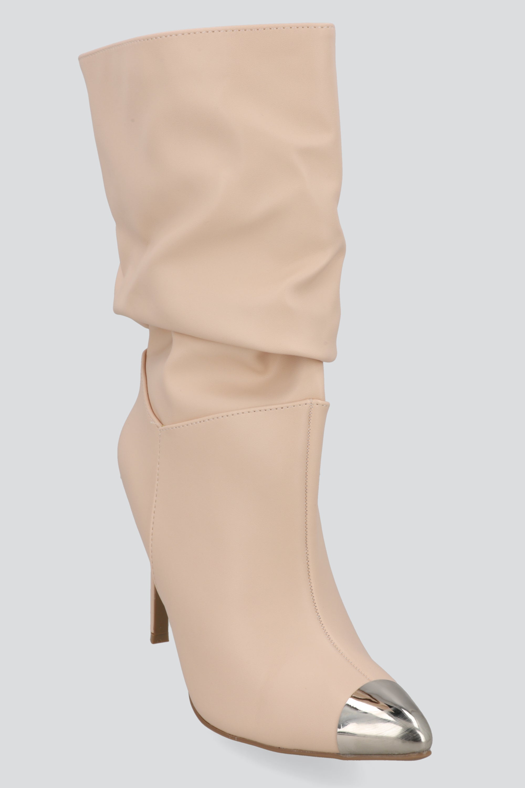 Bota slouchy midi punta metalica NUDE