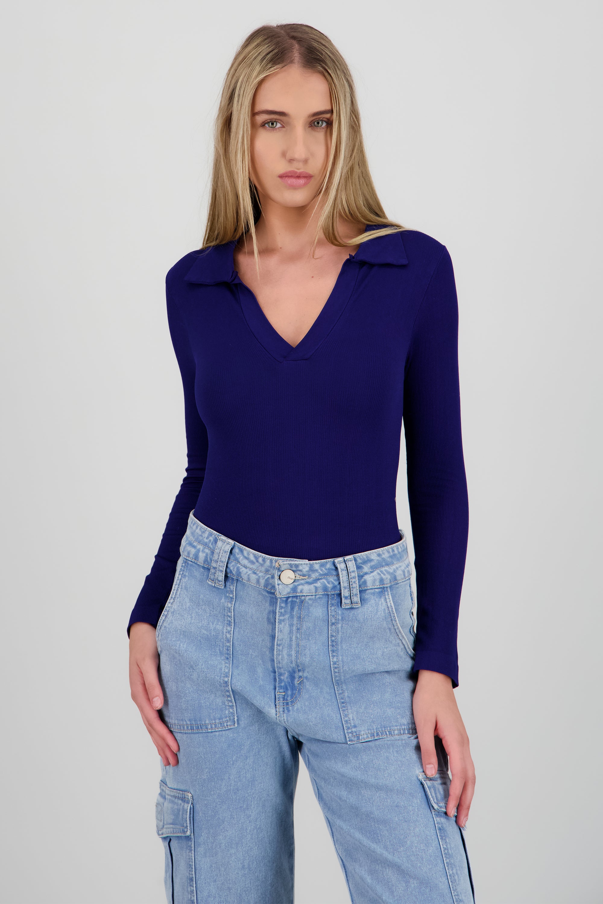 Bodysuit manga larga seamless liso MARINO