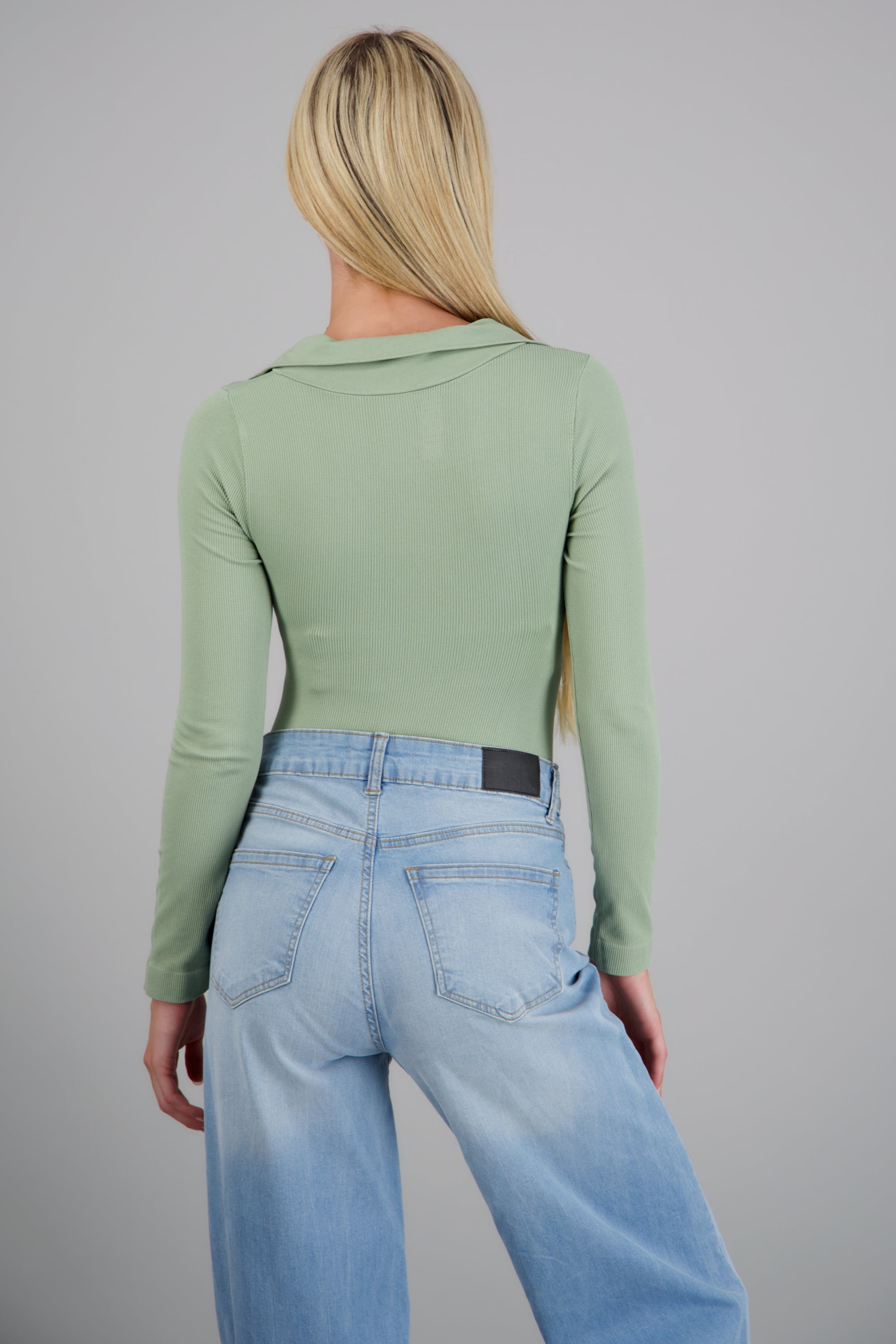 Bodysuit manga larga seamless liso SAGE