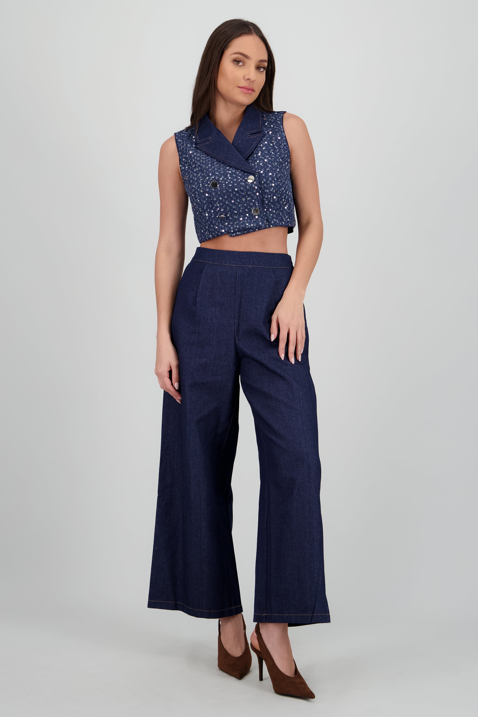 Tacon puntal slingback cerrado gamuza CAFE