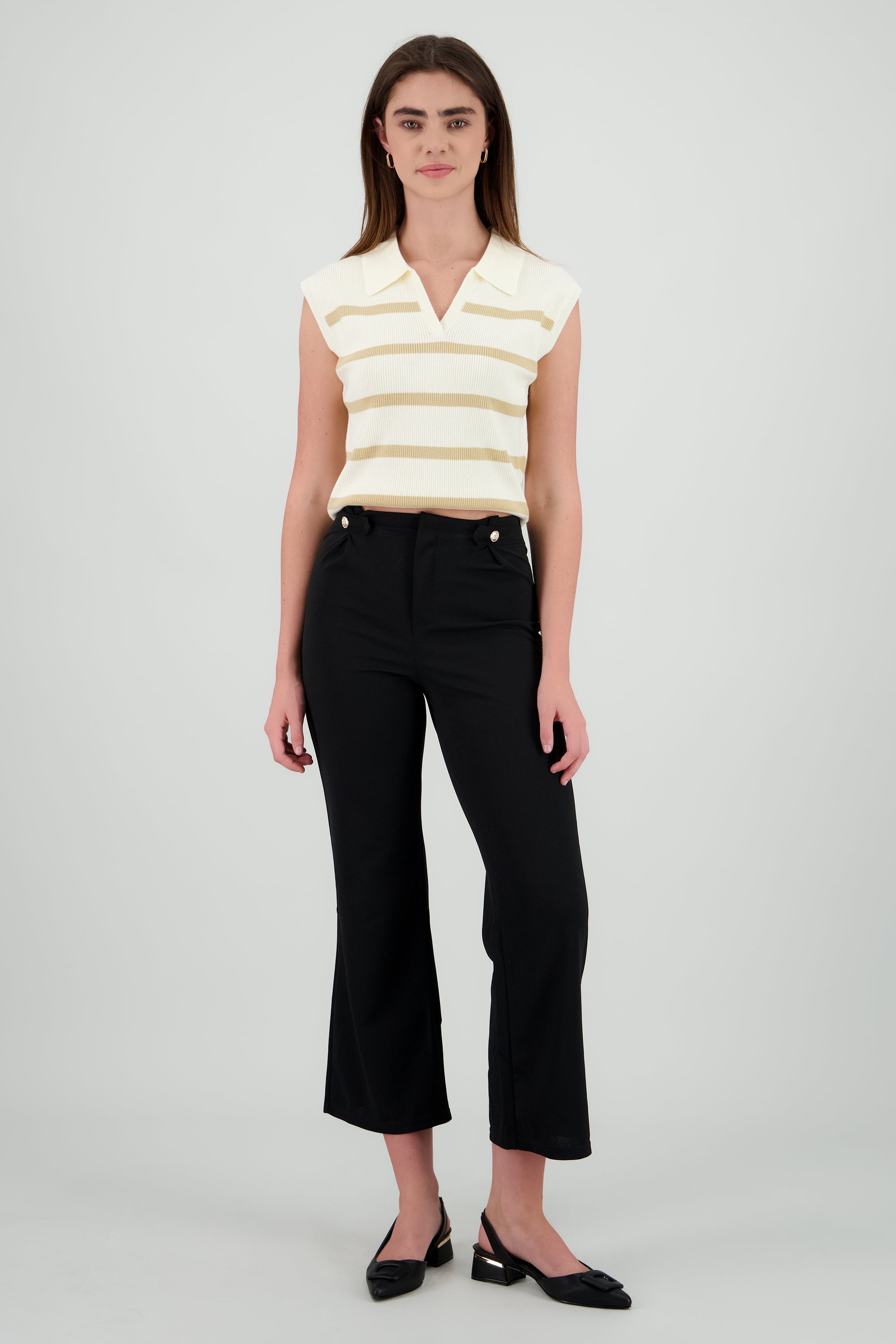 Pantalones doble boton pret NEGRO