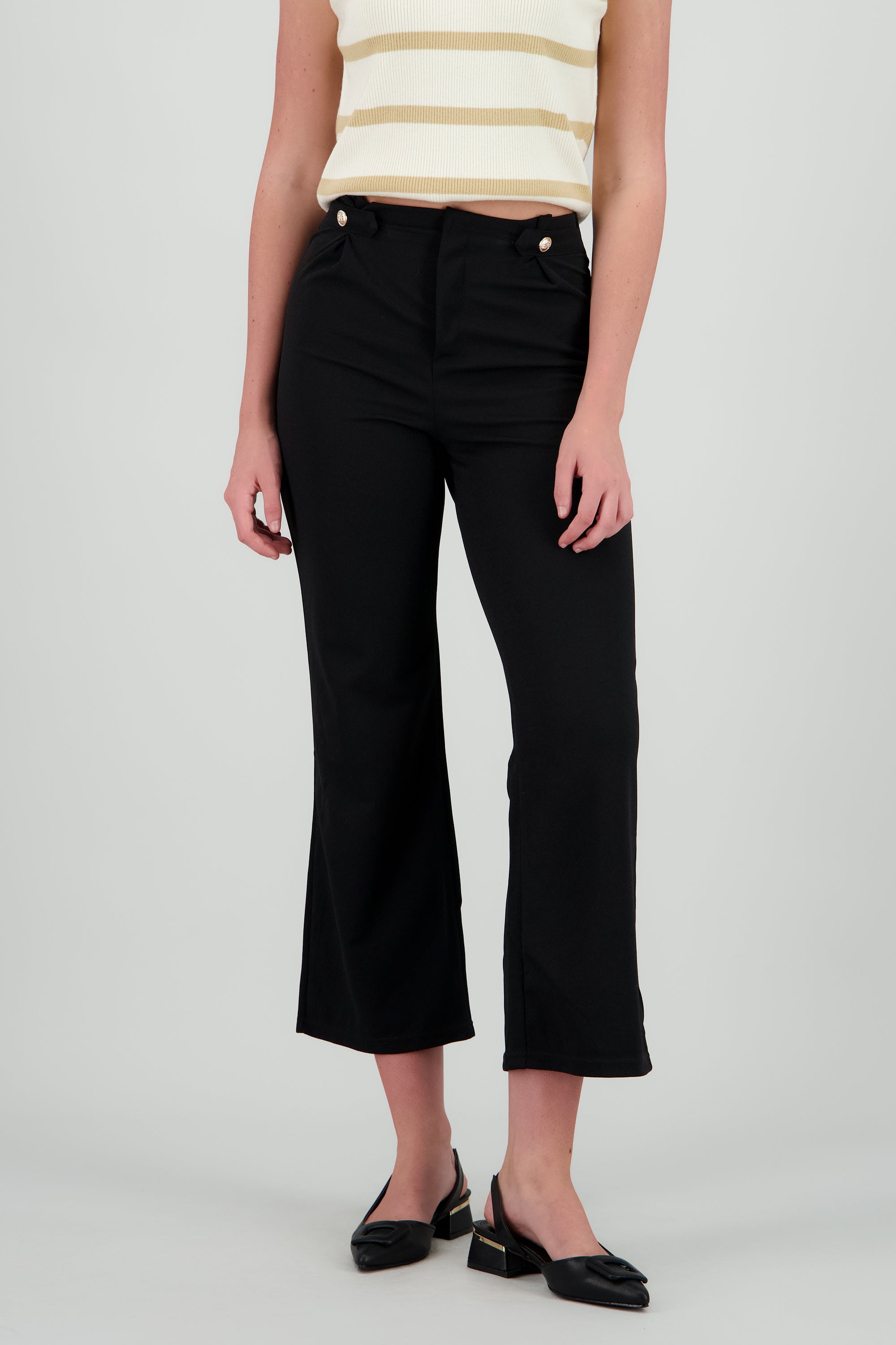 Pantalones doble boton pret NEGRO