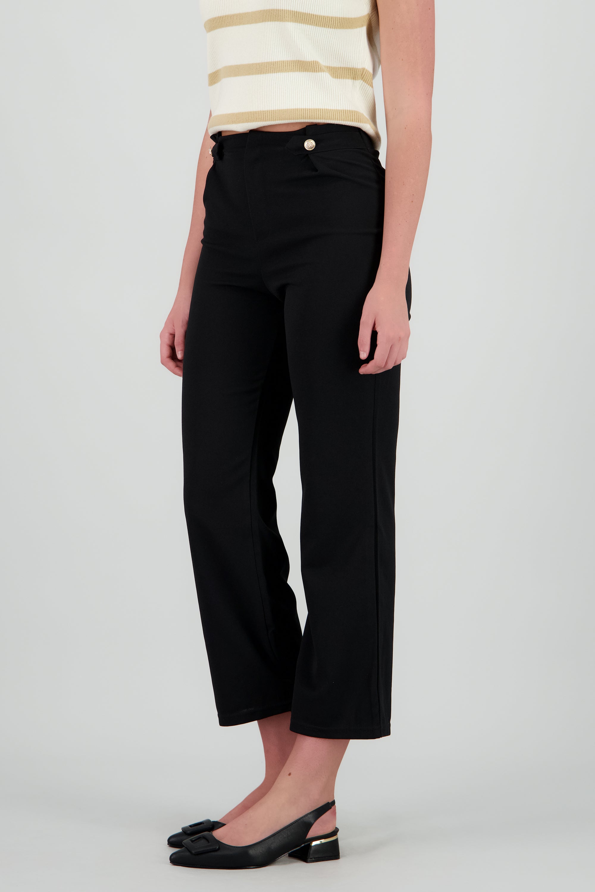 Pantalones doble boton pret NEGRO