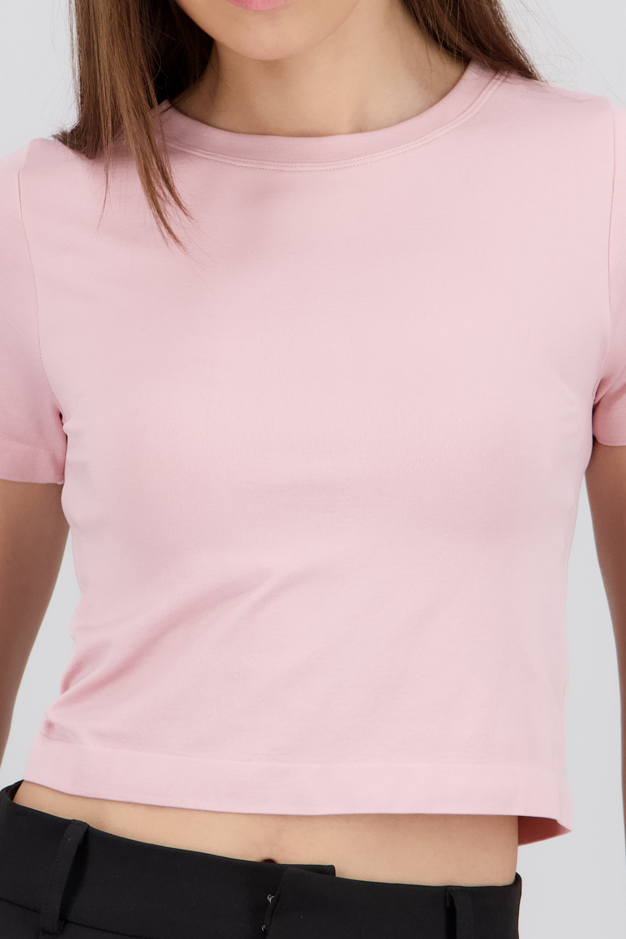 Top manga corta liso ROSA PASTEL