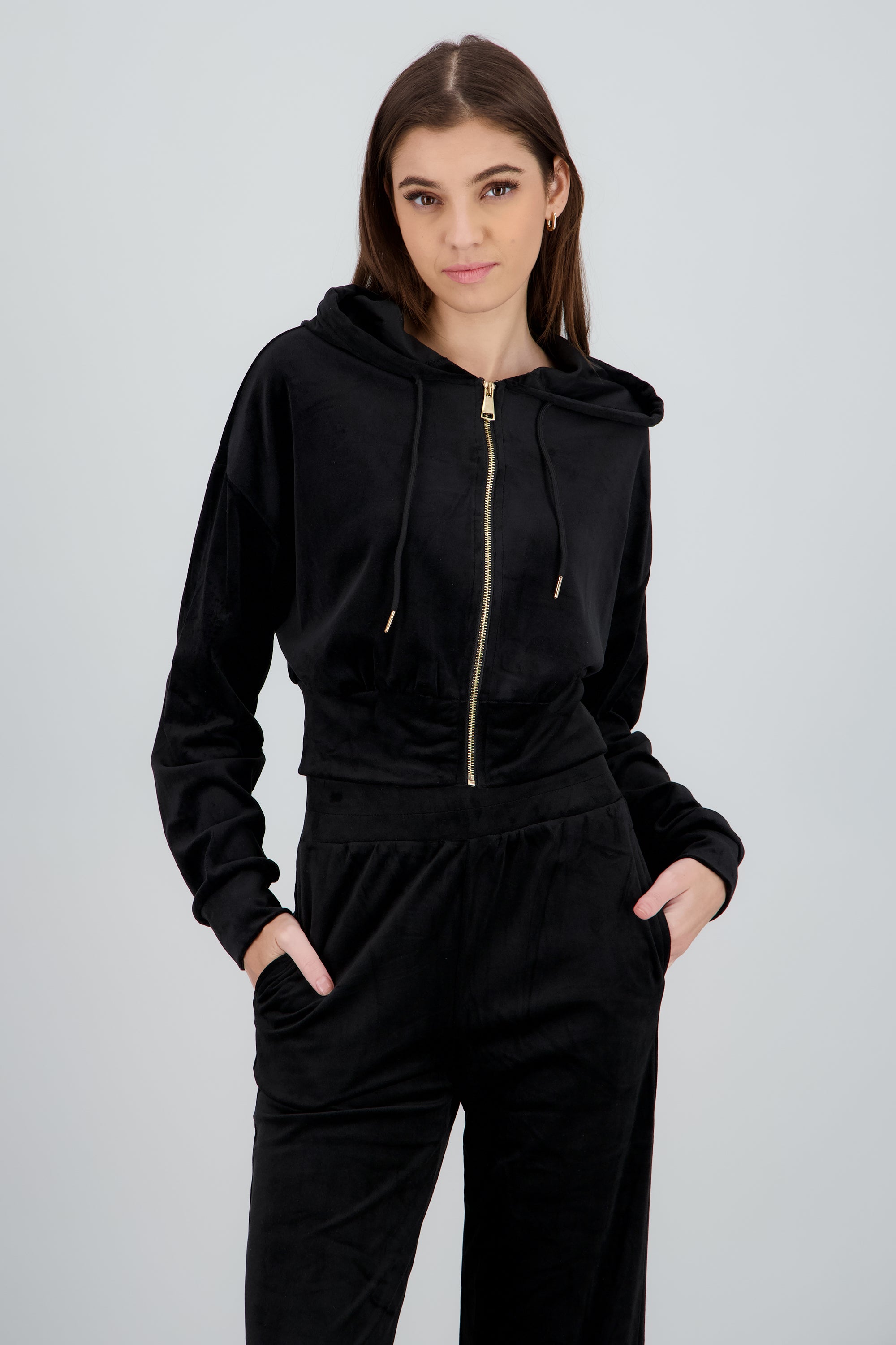 Chamarra velvet NEGRO