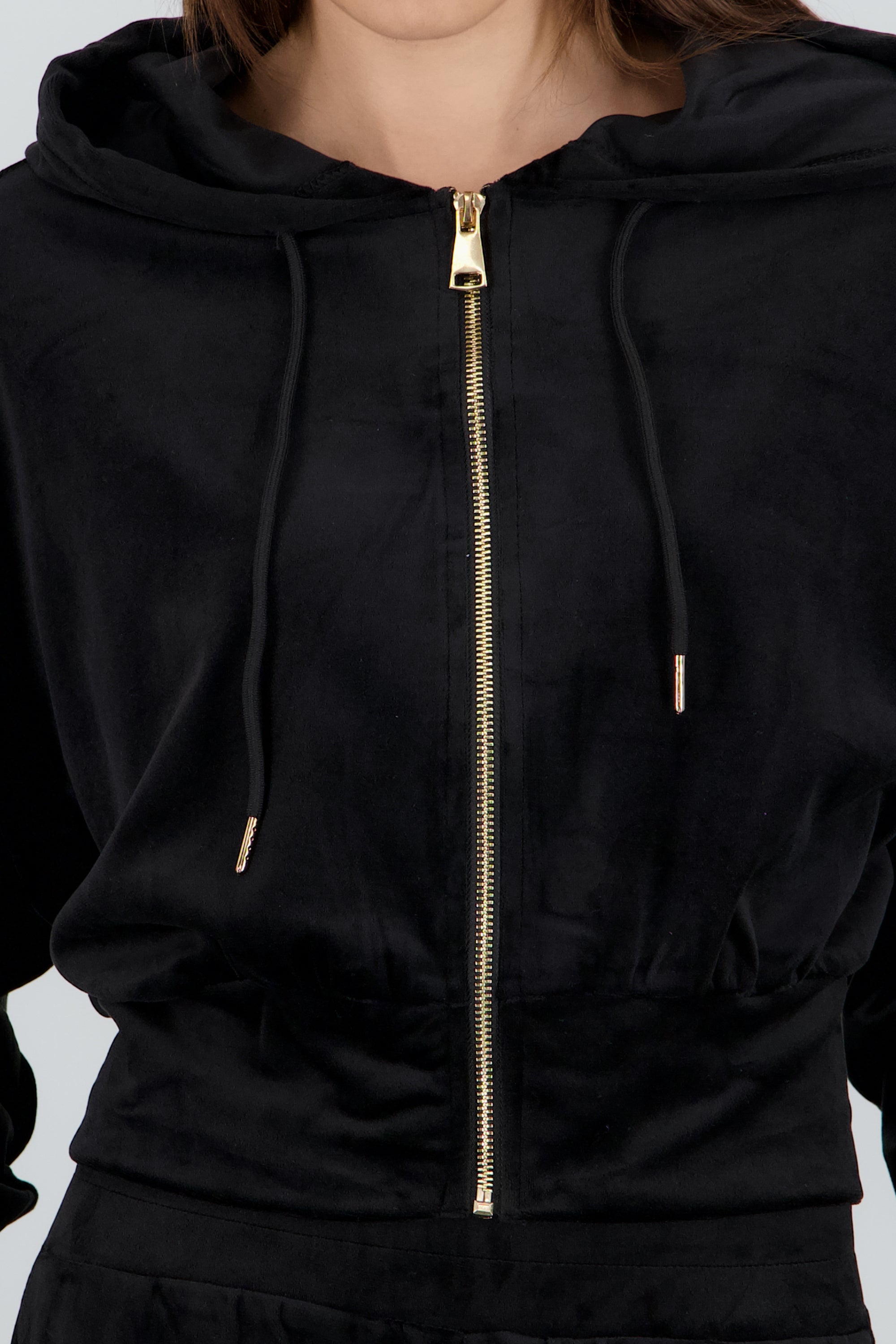 Chamarra velvet NEGRO