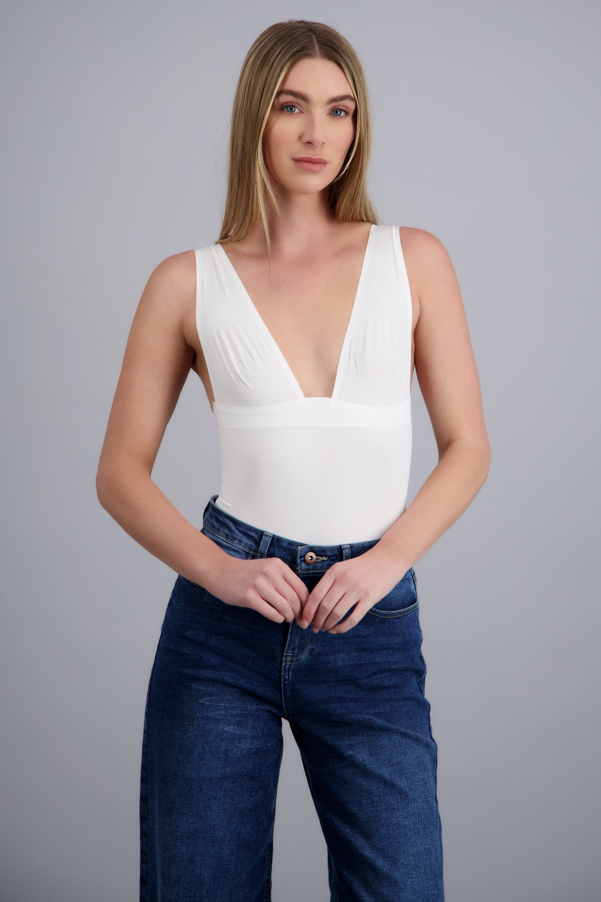 Bodysuit escote seamless BLANCO