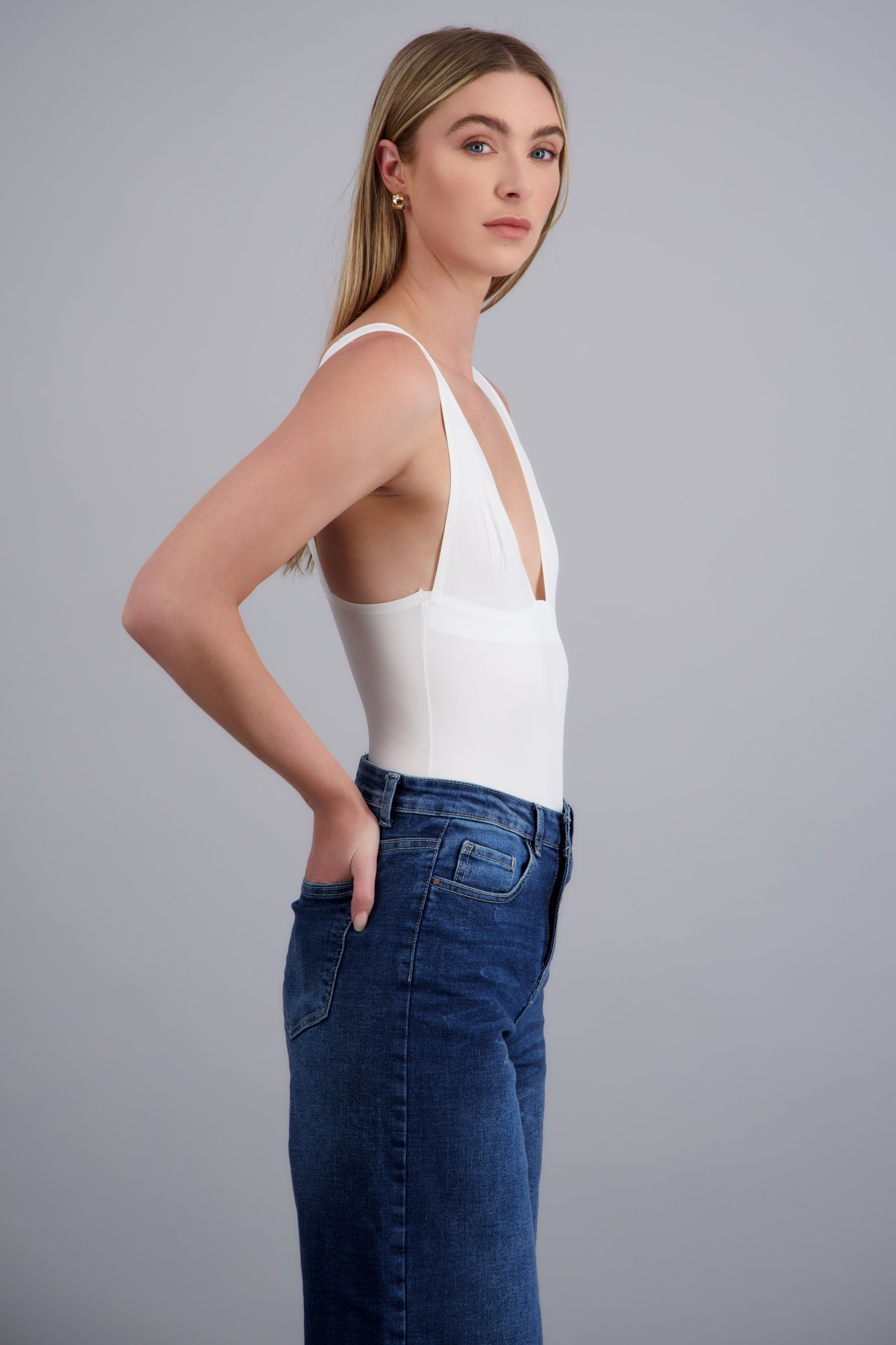 Bodysuit escote seamless BLANCO