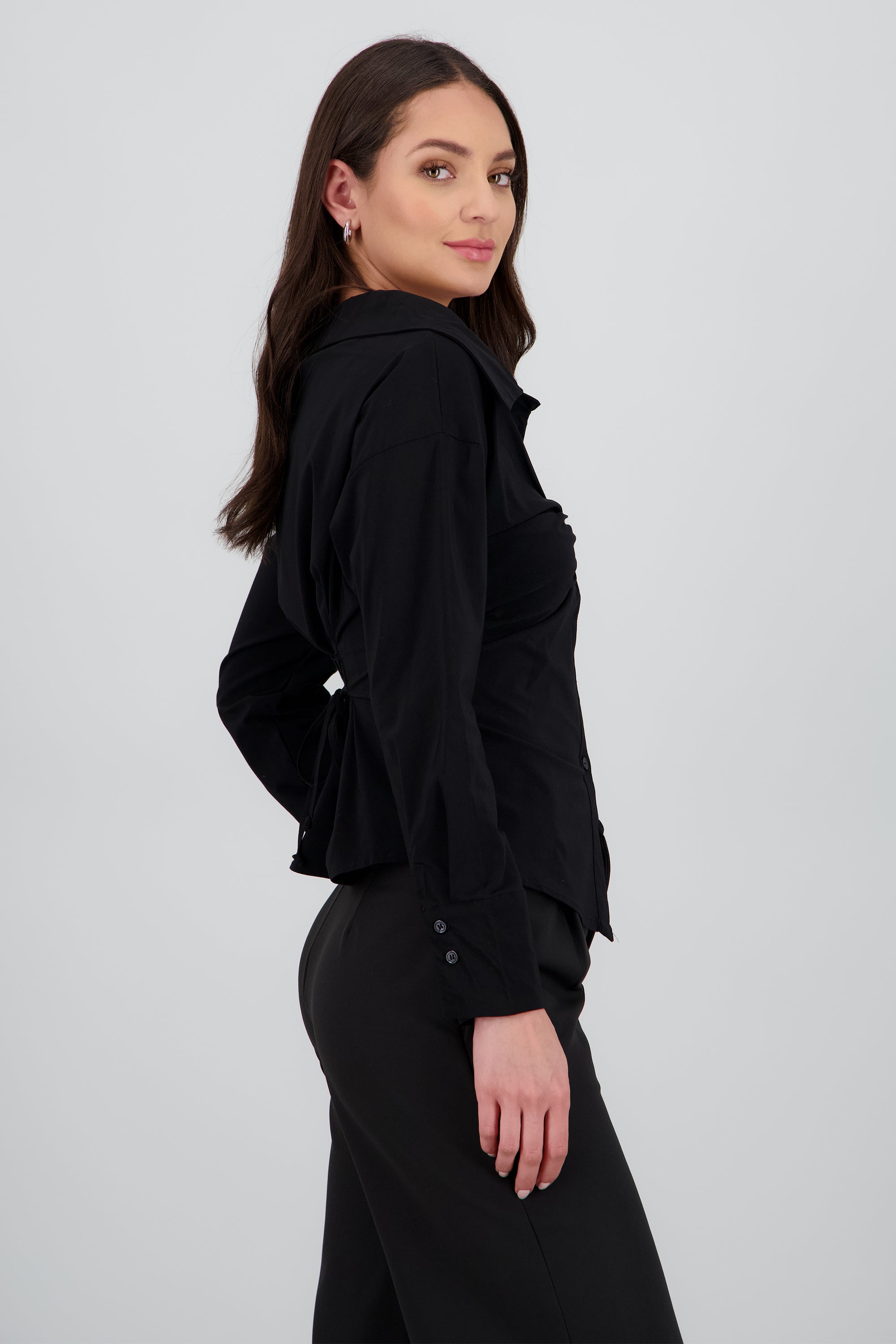 Camisa jareta espalda NEGRO