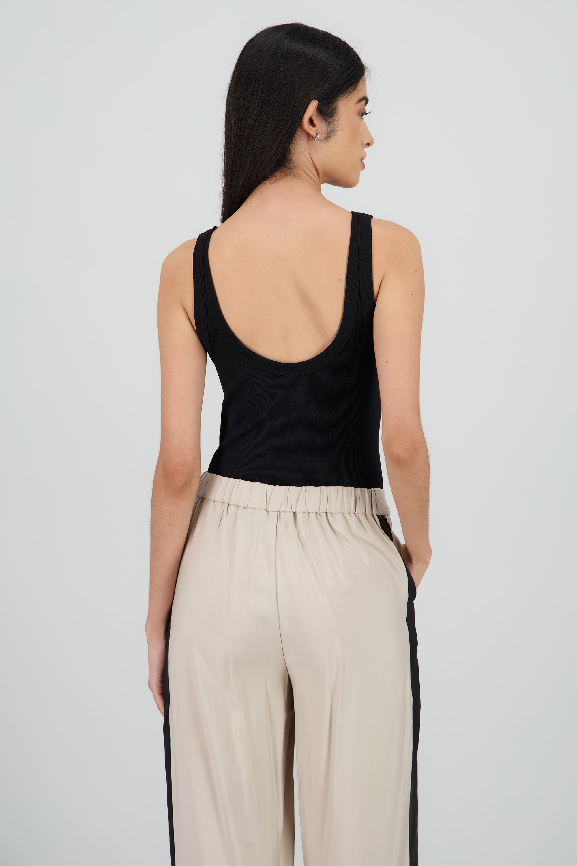 Bodysuit seamless rib NEGRO