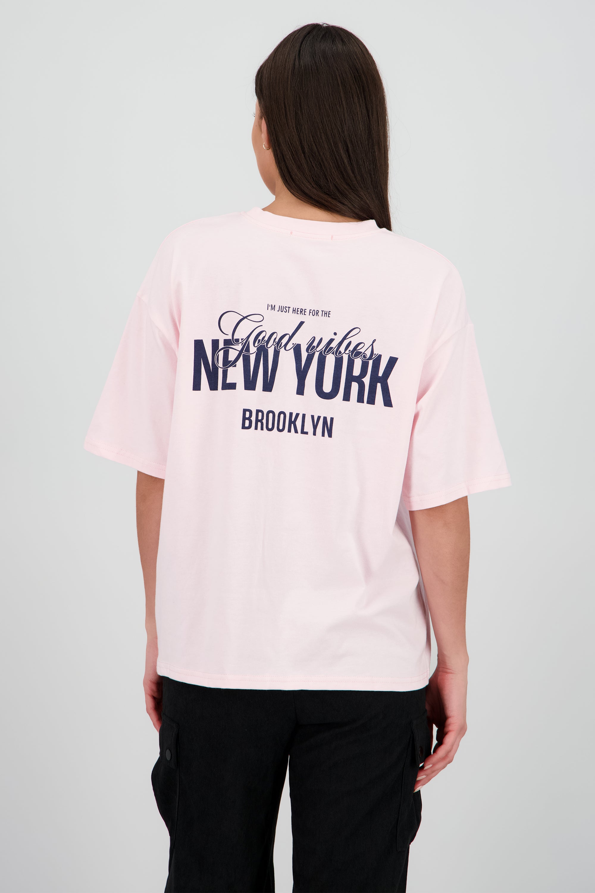 Playera estampada new york ROSA COMBO