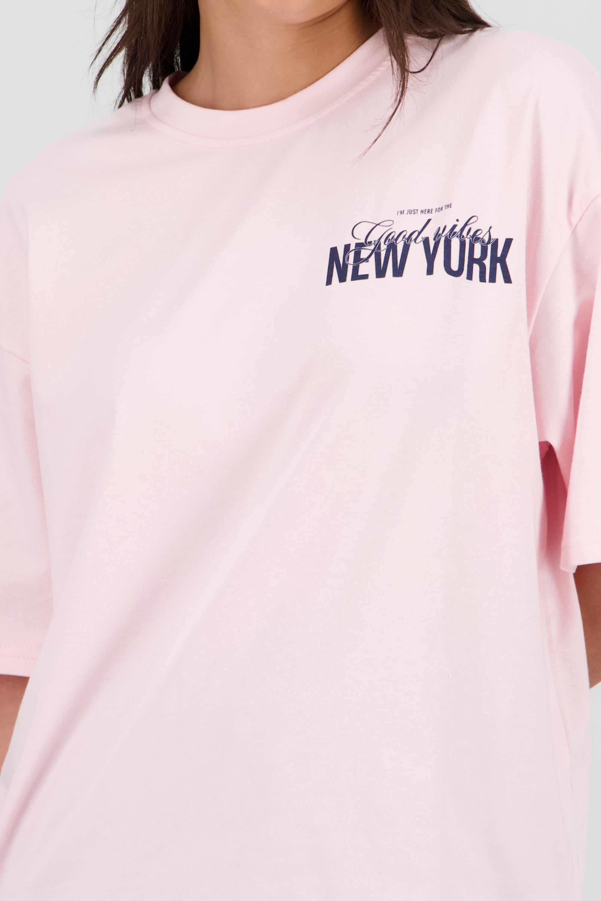 Playera estampada new york ROSA COMBO