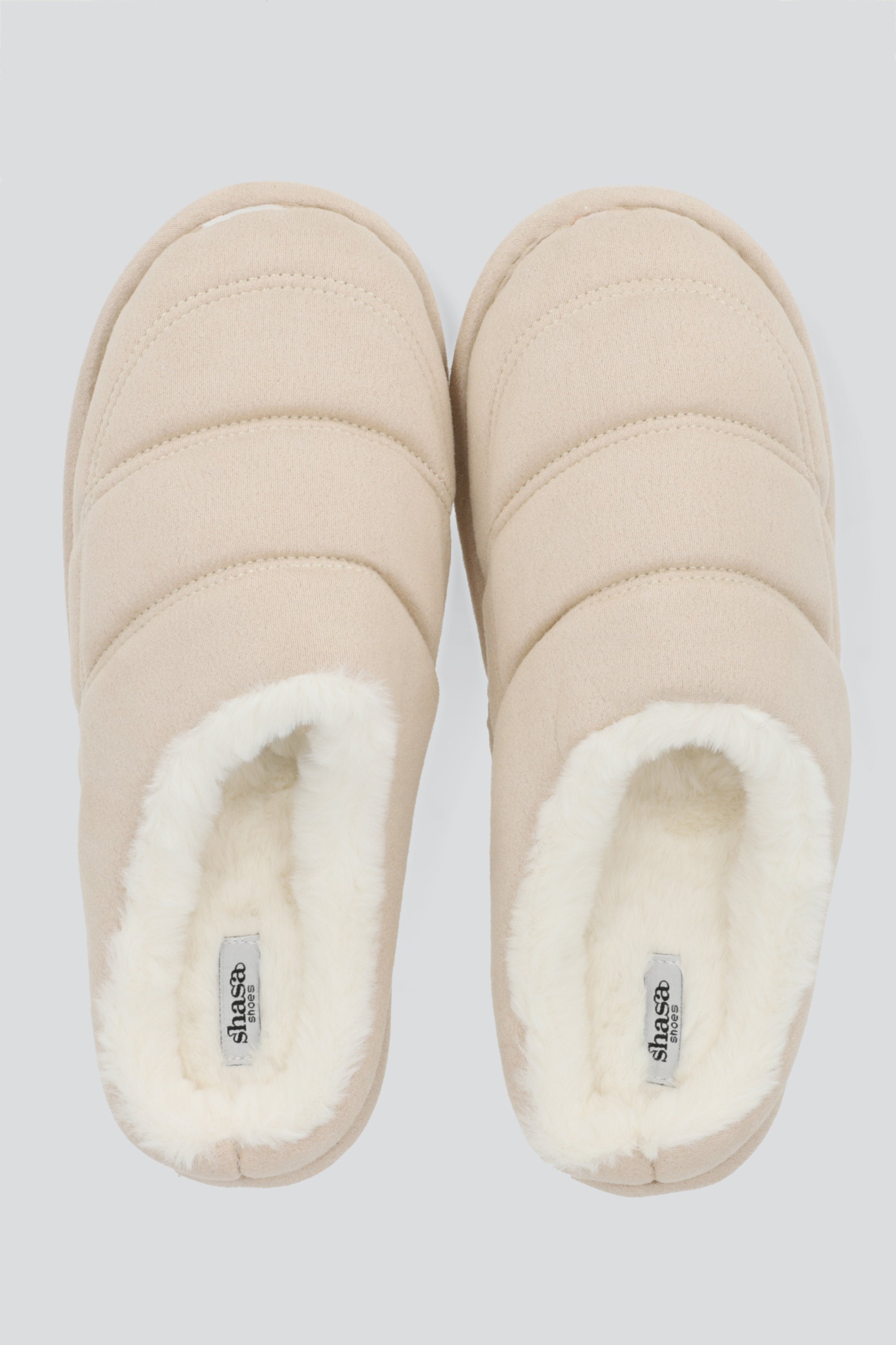 Pantufla mula divisiones puff HUESO