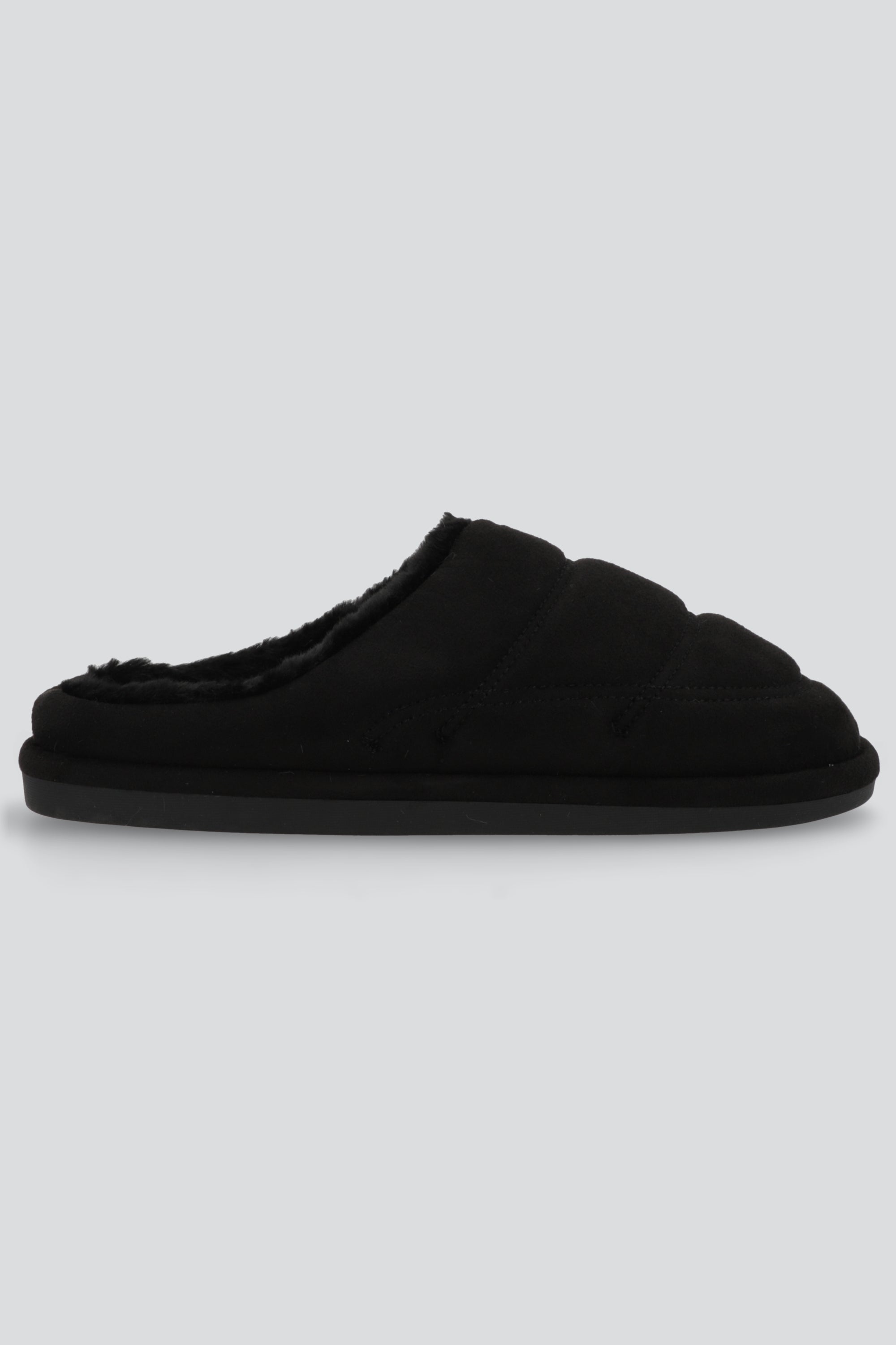 Pantufla mula divisiones puff NEGRO