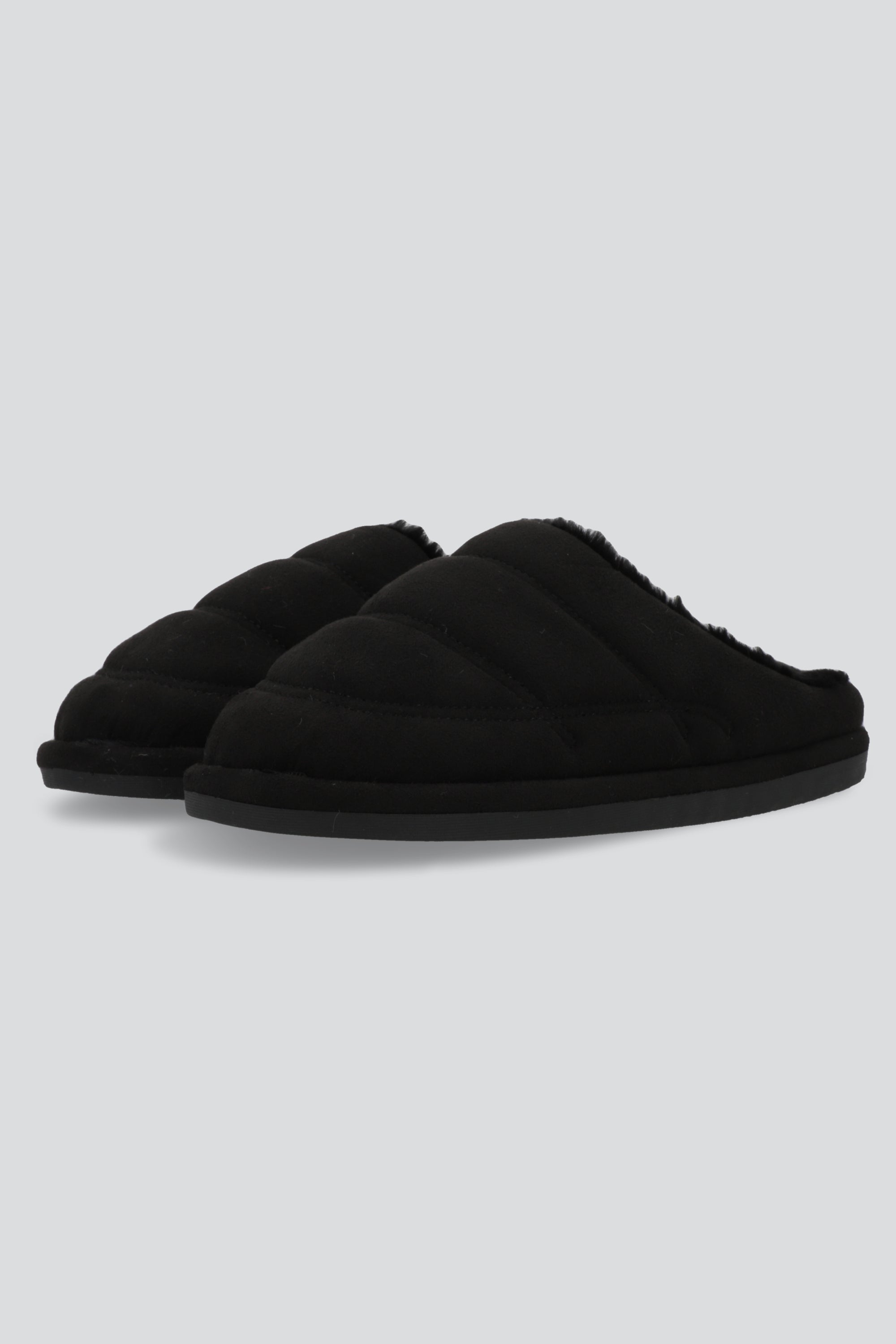 Pantufla mula divisiones puff NEGRO