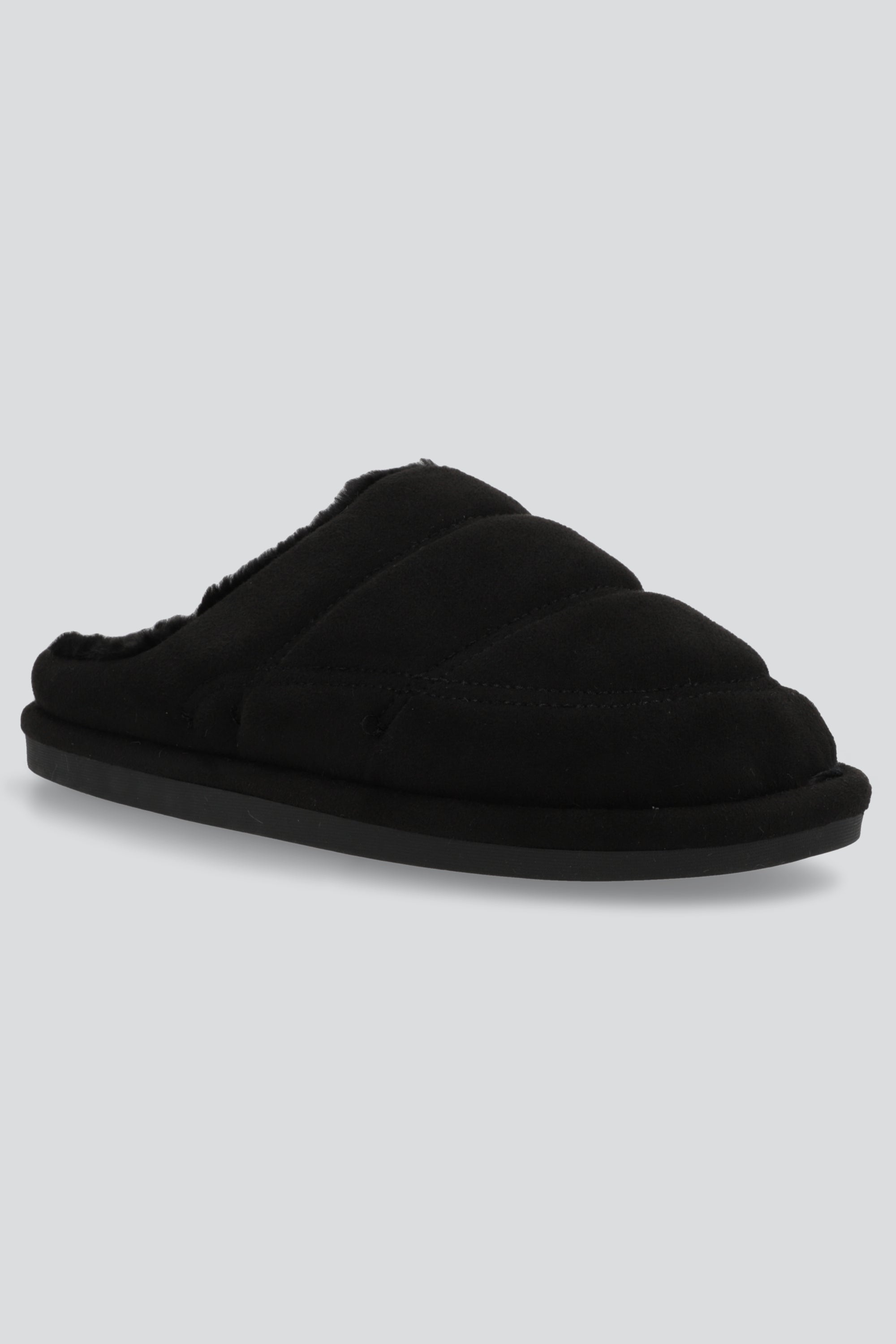 Pantufla mula divisiones puff NEGRO