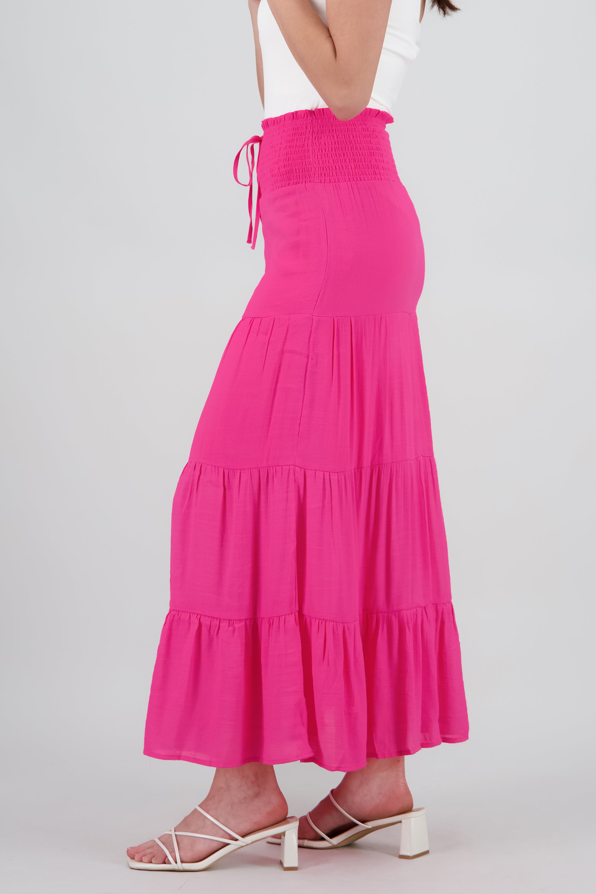 Falda maxi smock FIUSHA