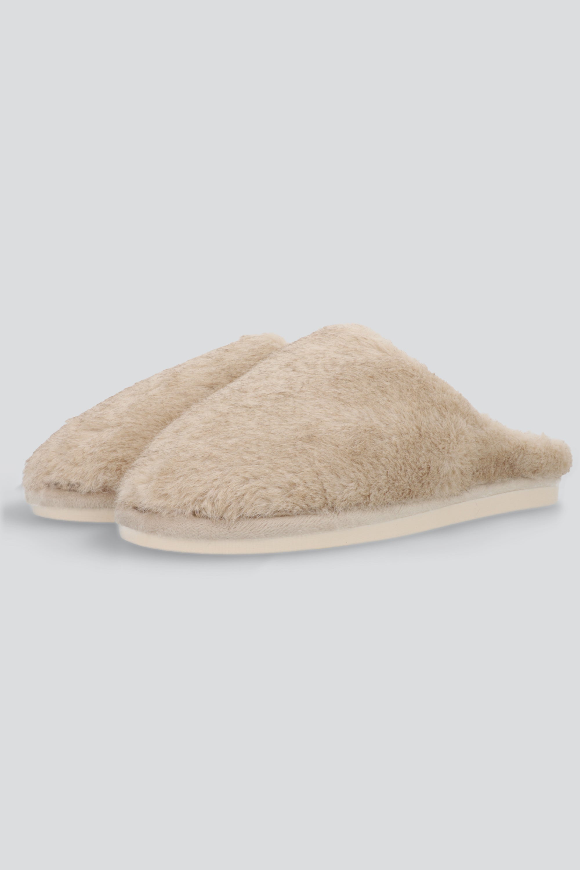 Pantufla mula fluffy pelo BEIGE
