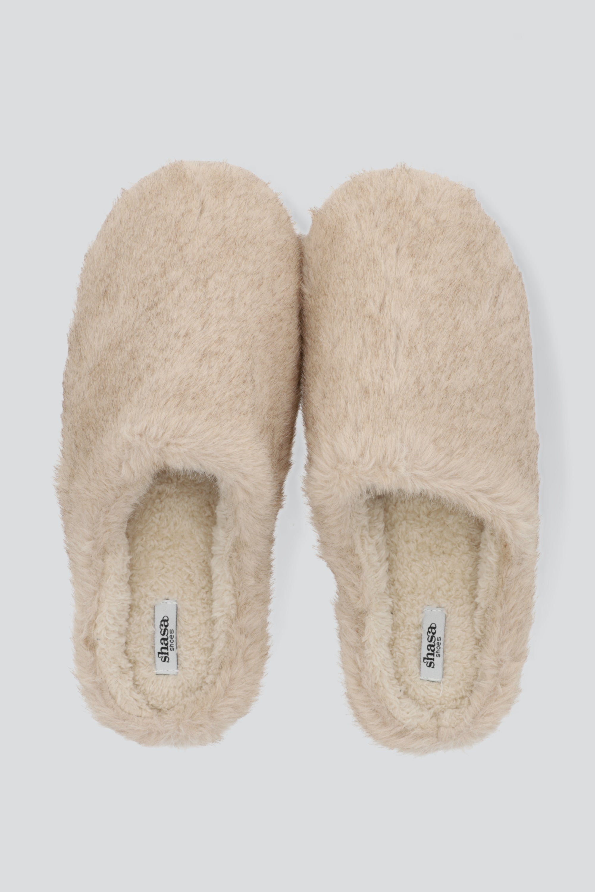 Pantufla mula fluffy pelo BEIGE