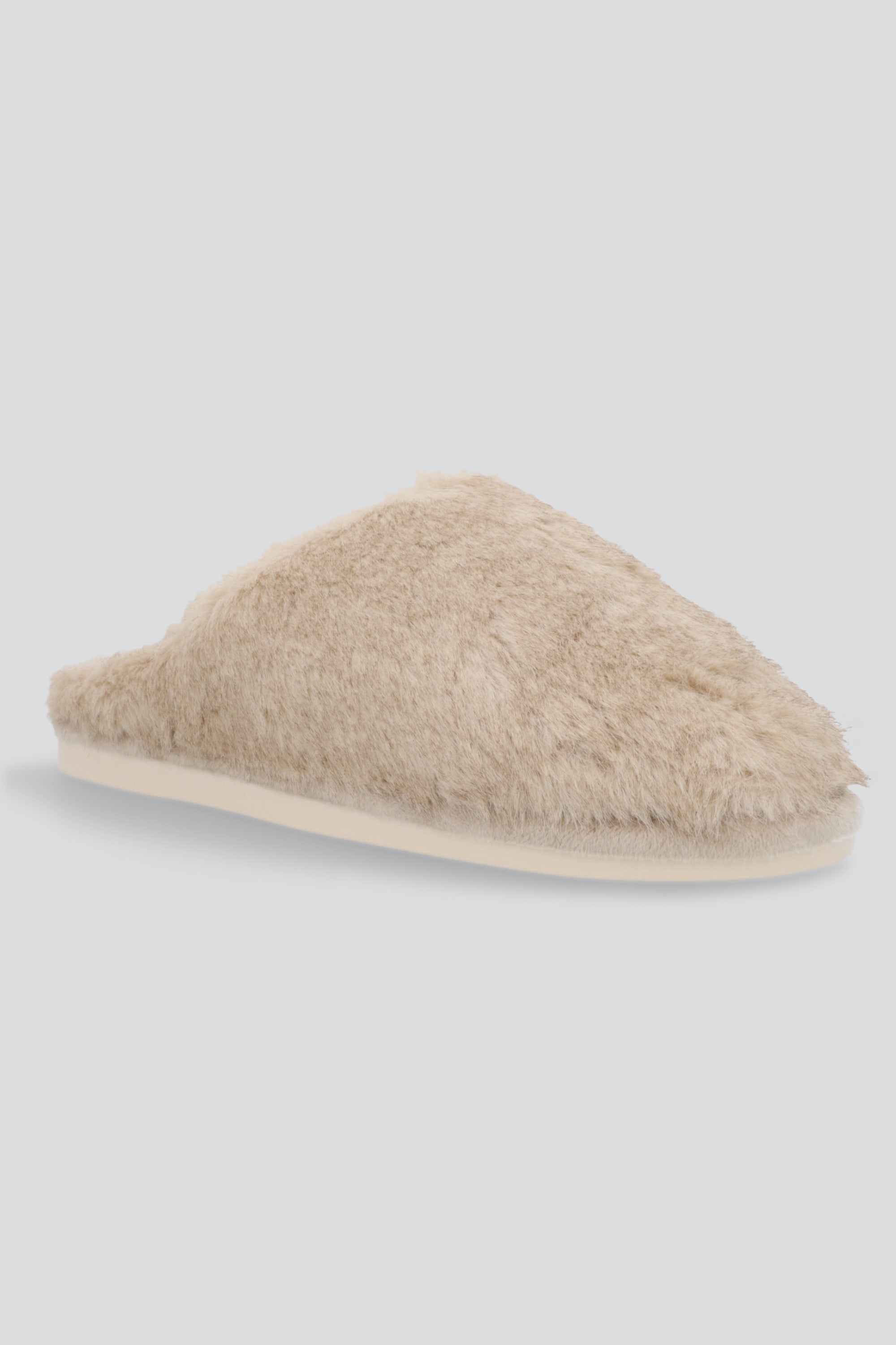 Pantufla mula fluffy pelo BEIGE