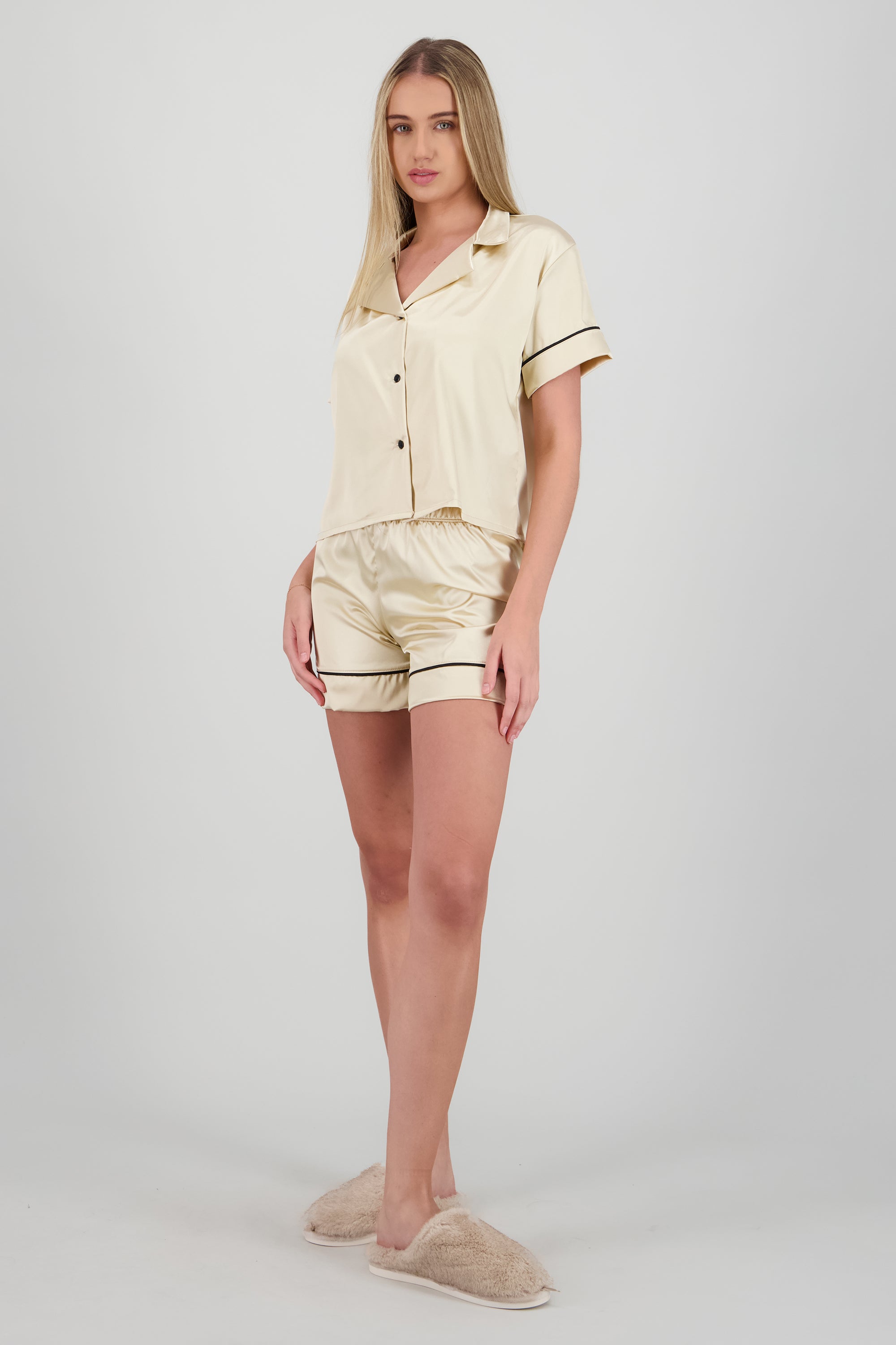 Pantufla mula fluffy pelo BEIGE