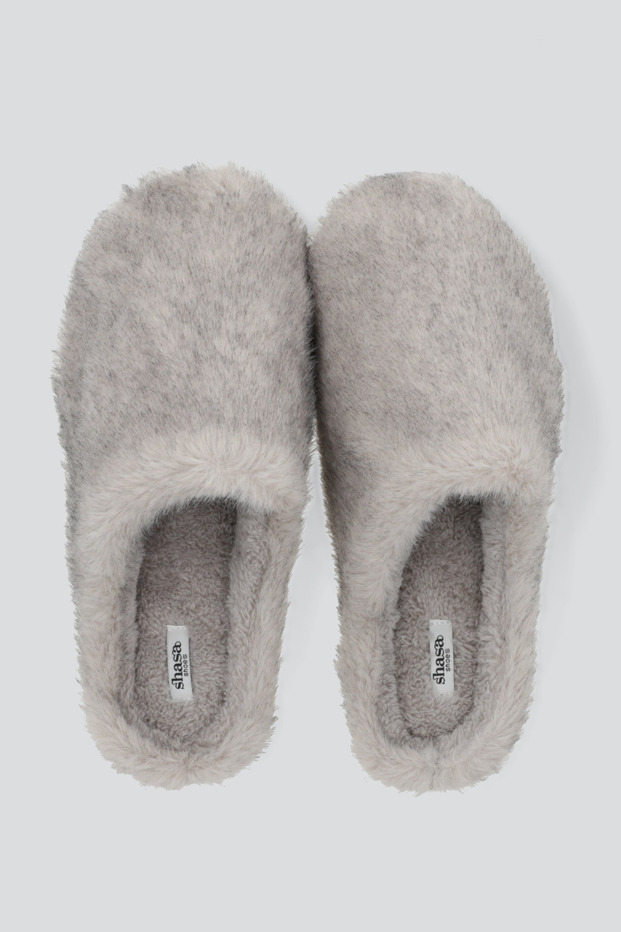 Pantufla mula fluffy pelo GRIS