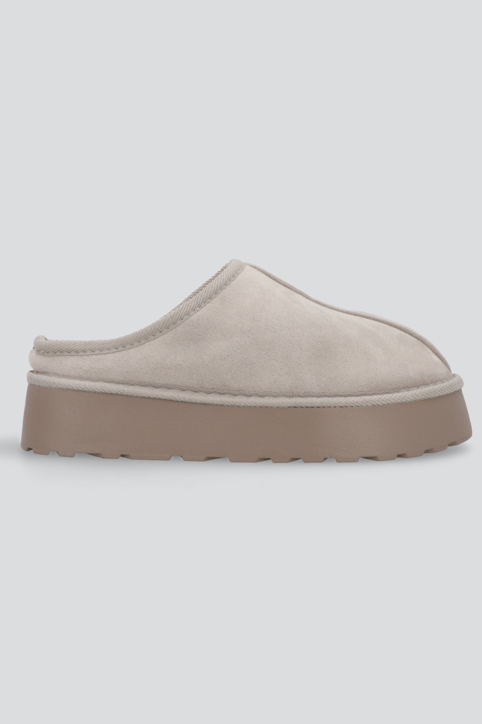 Pantufla plataforma mula TAUPE
