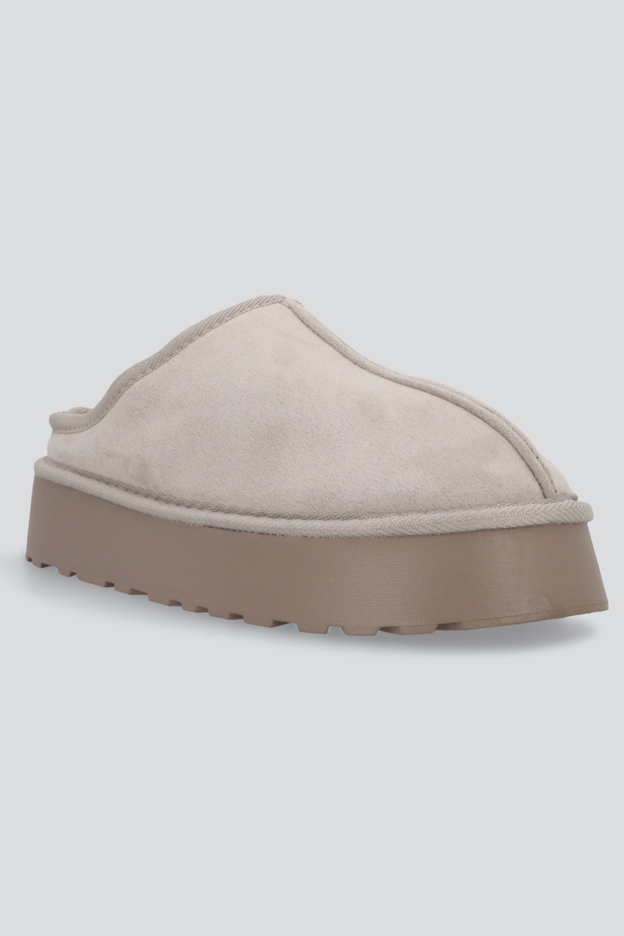 Pantufla plataforma mula TAUPE